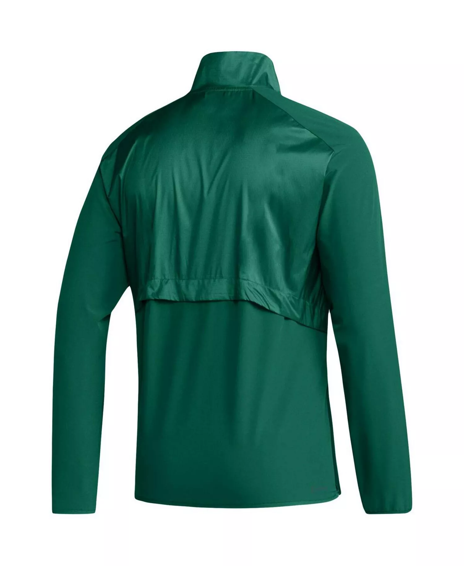 Men's Green Miami Hurricanes Sideline AEROREADY Raglan Sleeve Quarter-Zip Jacket - Green - L