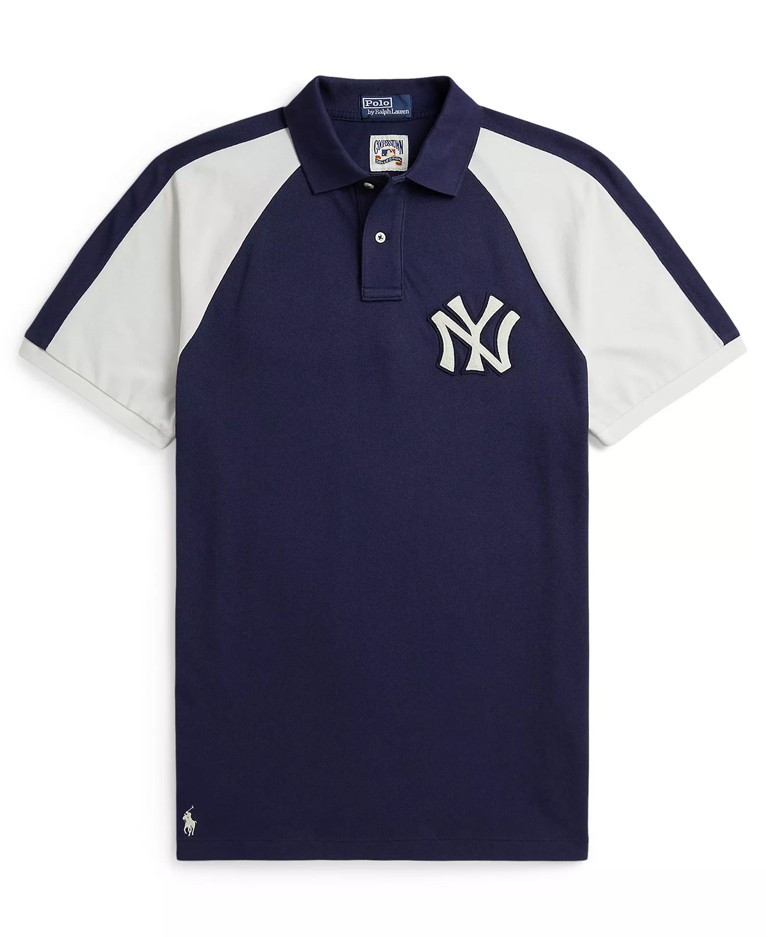 Men's Raglan Short-Sleeve Polo Shirt - Dark Cobalt/Deckwash White - 2XL