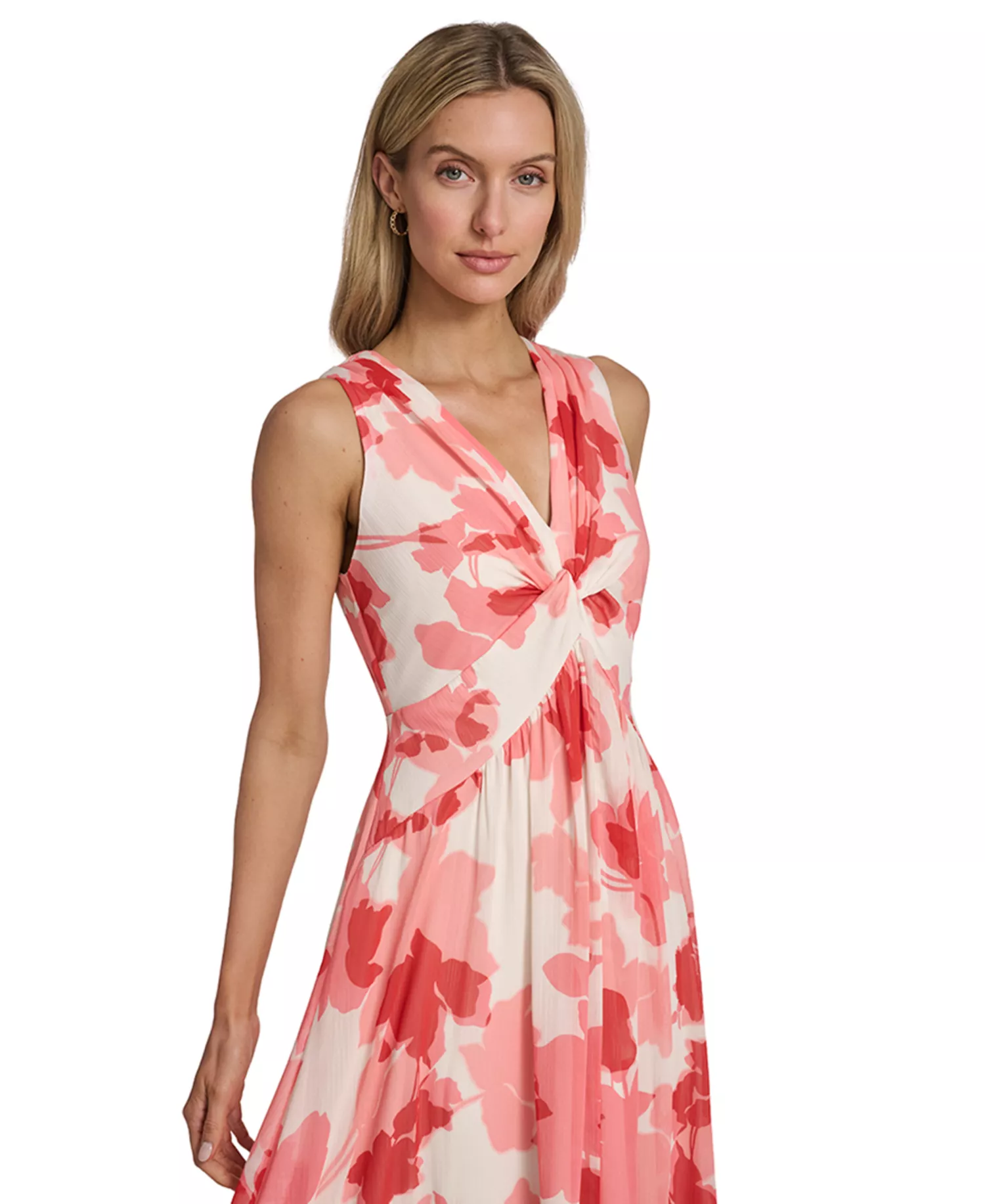 Women's Sleeveless Twist Front Dress - Tulip Multi - 10