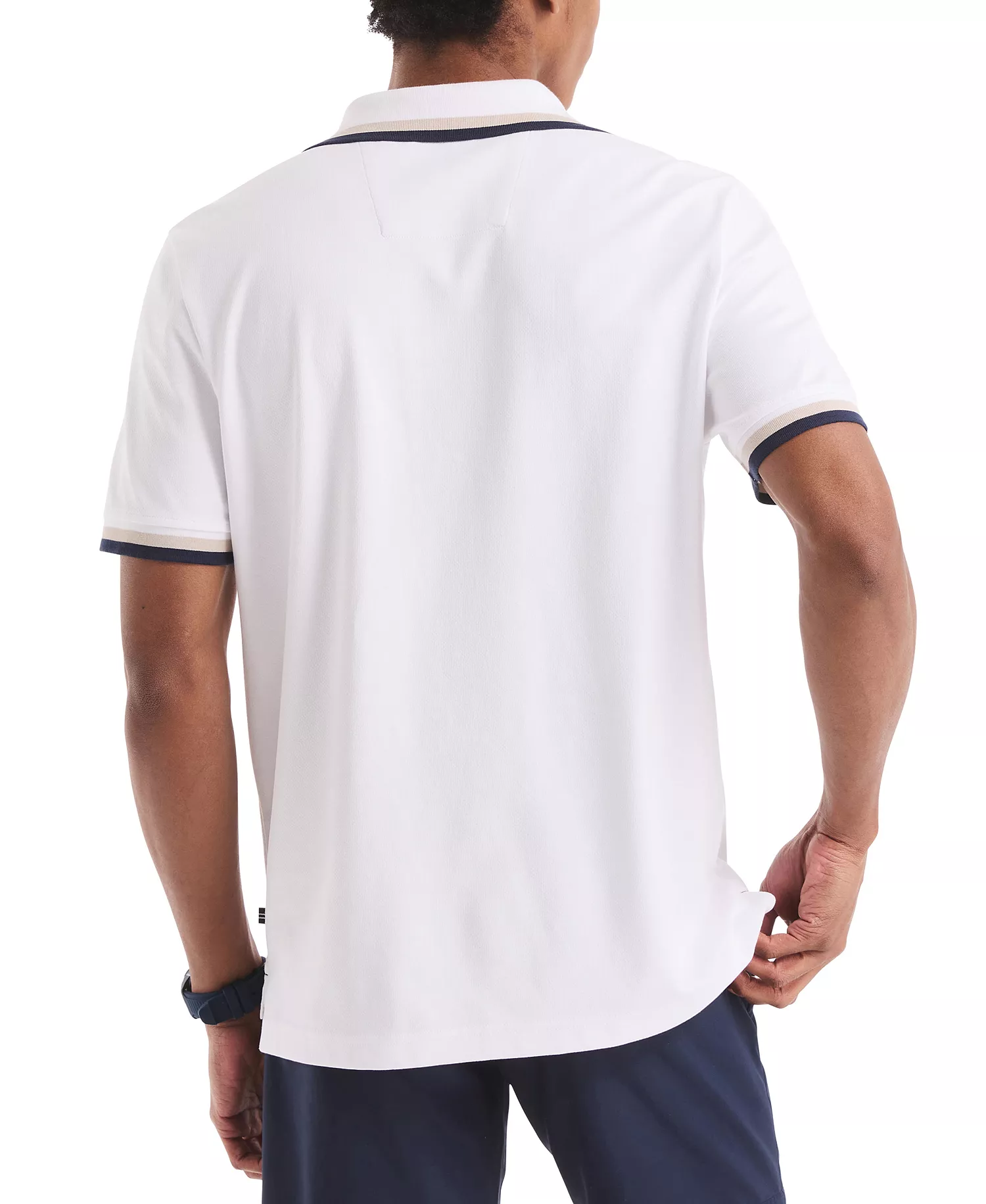 Men's Classic-Fit Johnny Collar Tipped Polo Shirt - Bright White - 2XL