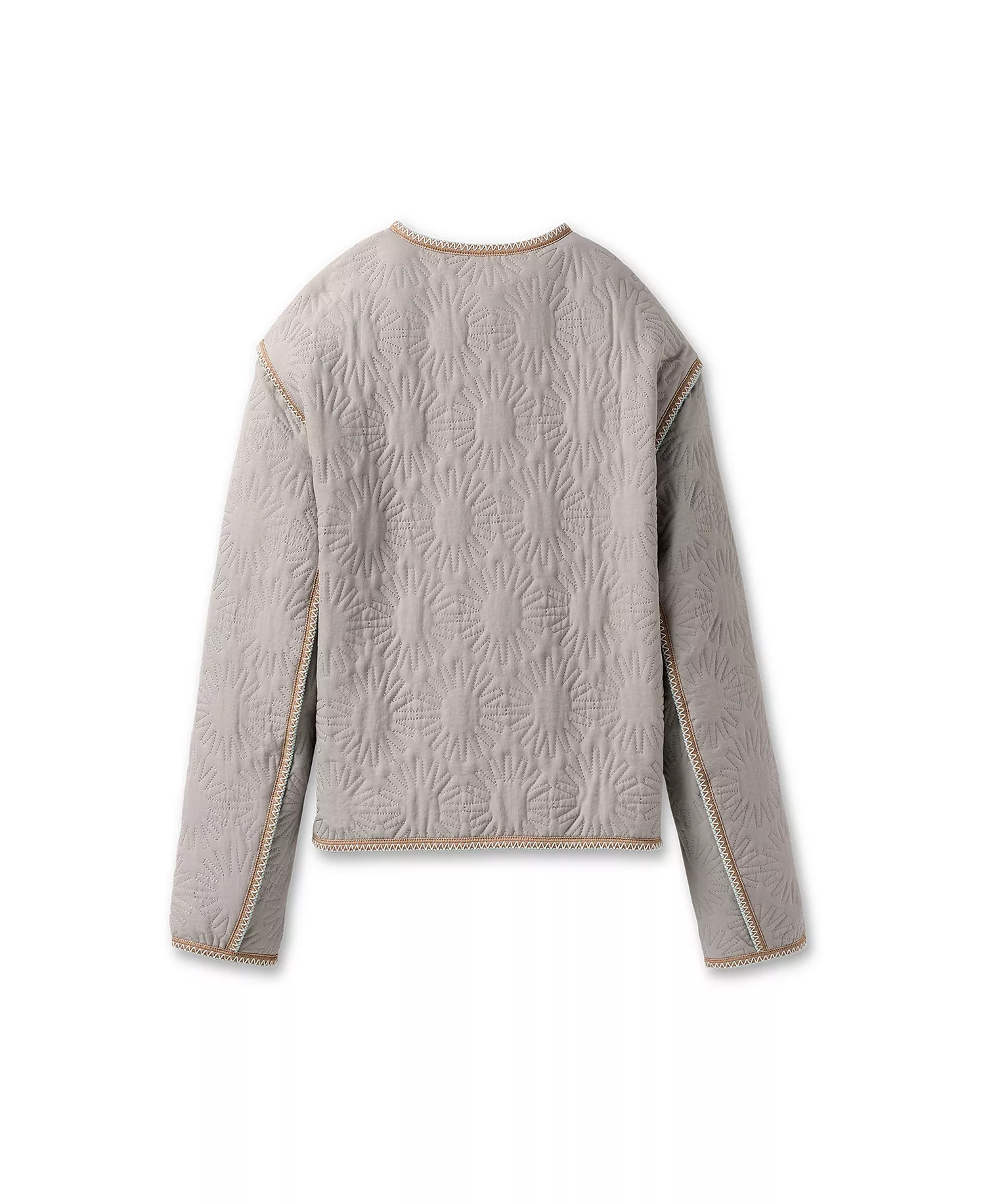 UGG Women's Regular Fit Button Closure Sun Quilted Jacket - Light Gray - L