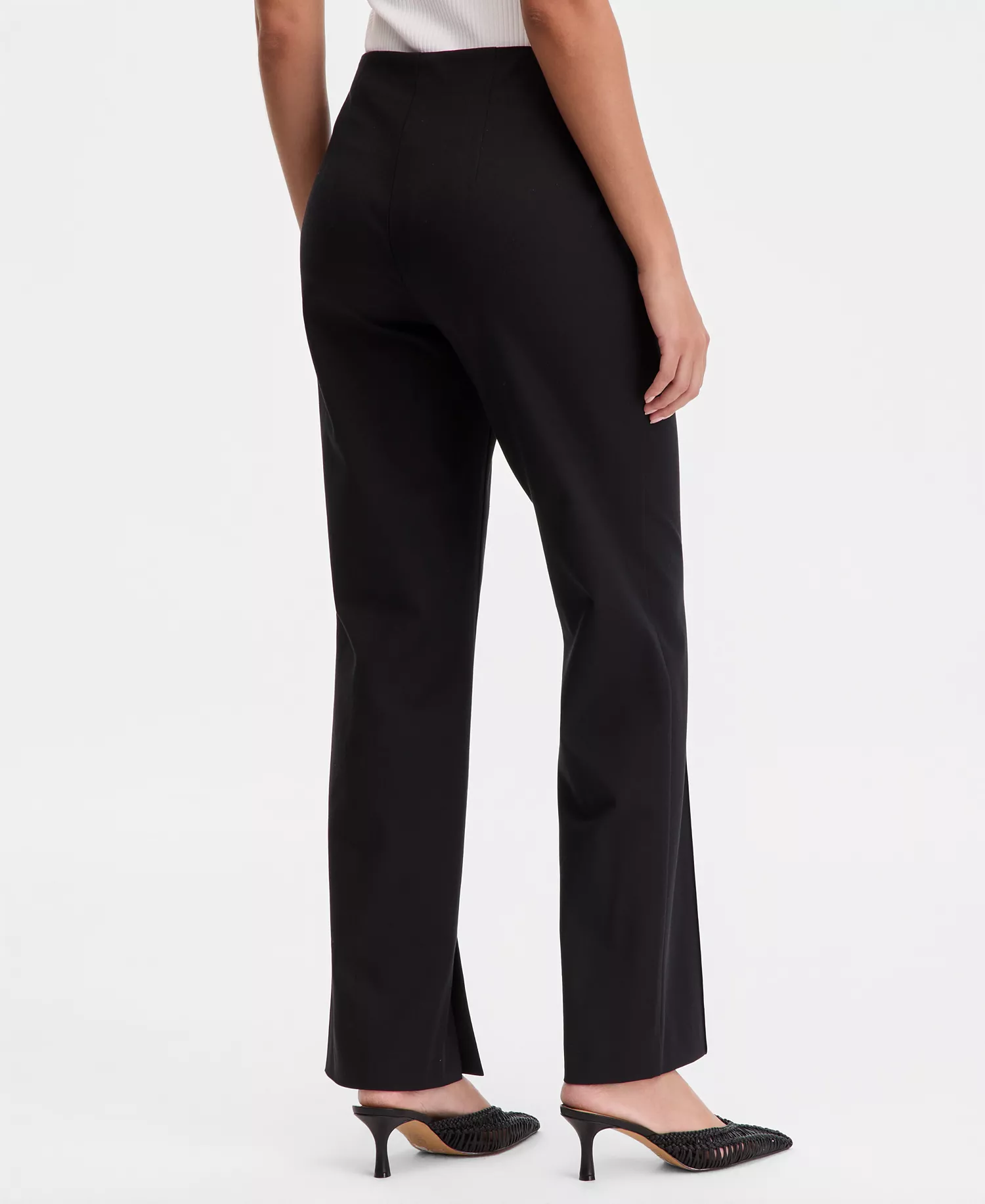 Women's High-Rise Bootcut Pants, Created for Macy's - Deep Black - 0