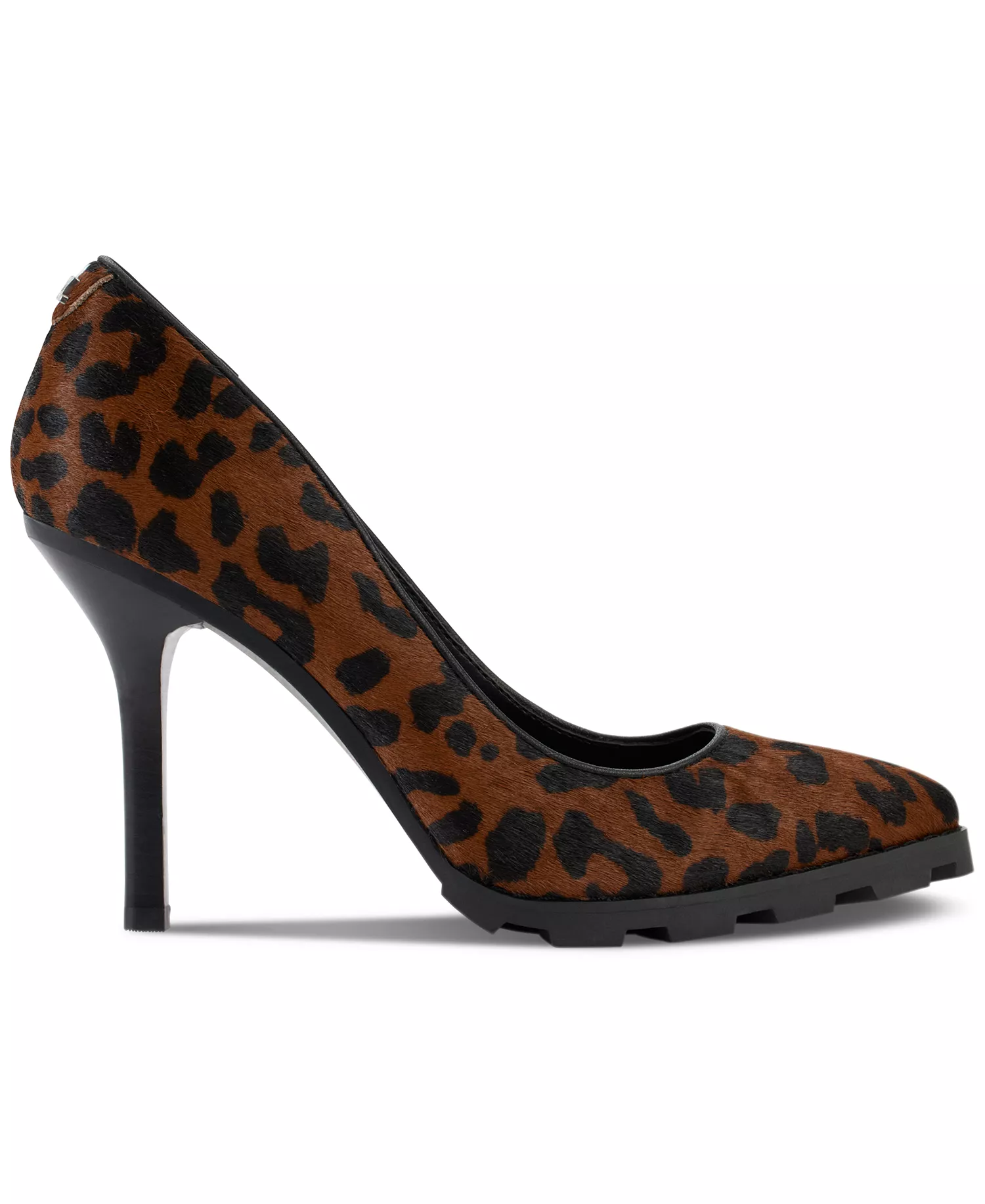 Madelyn Slip On Pointed Toe Lug Sole Pumps - Leo:leopard - 5M