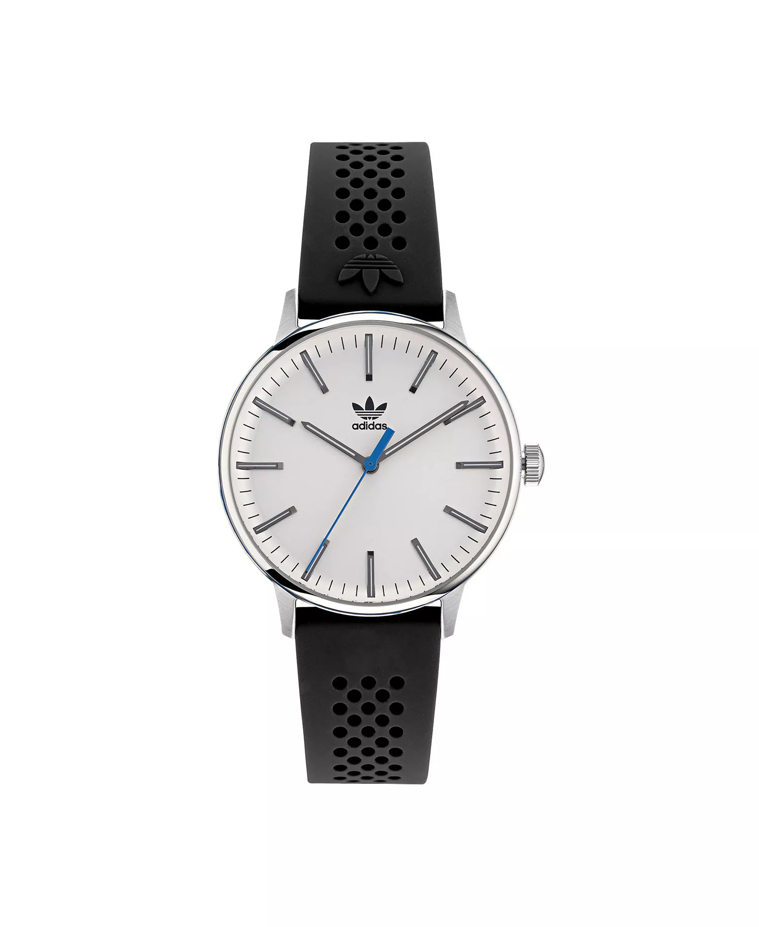 Unisex Three Hand Code One Black Silicone Strap Watch 38mm