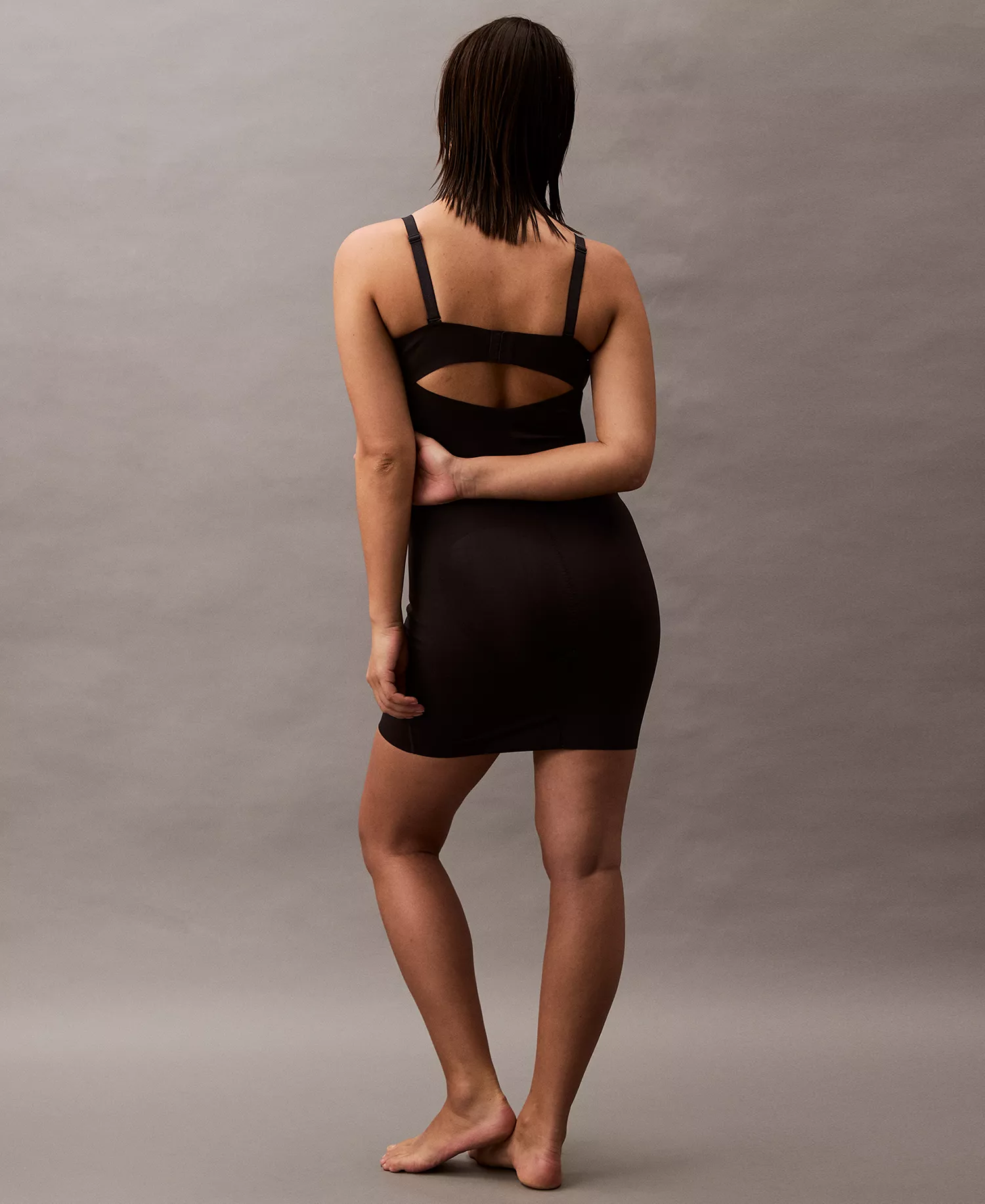 Women's Stay-Put Firm Stretch Shapewear Slip QF8197 - Black - M