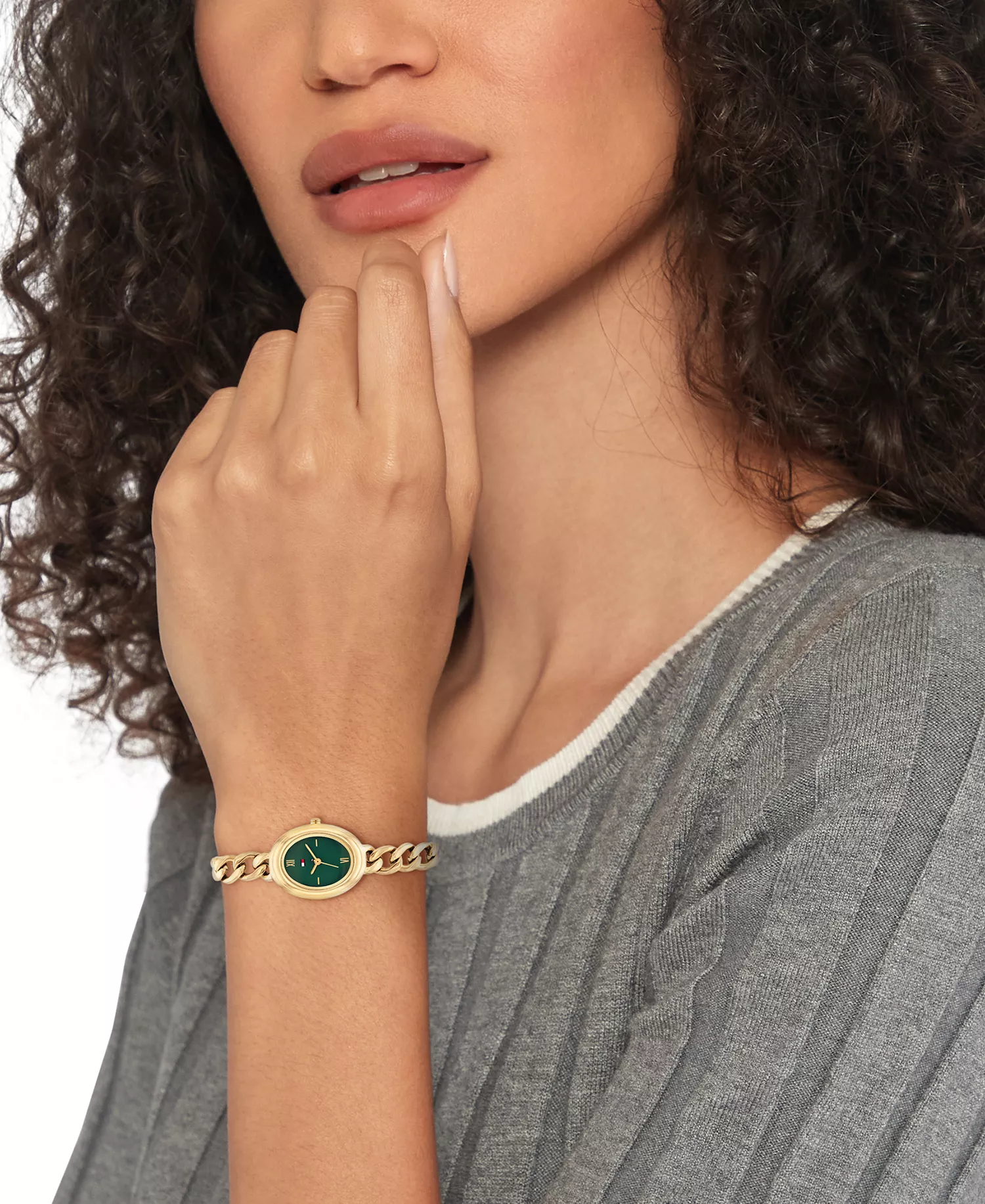 Women's Quartz Gold Tone Stainless Steel Chain Bracelet Watch, 21.5mm - Gold - No Size