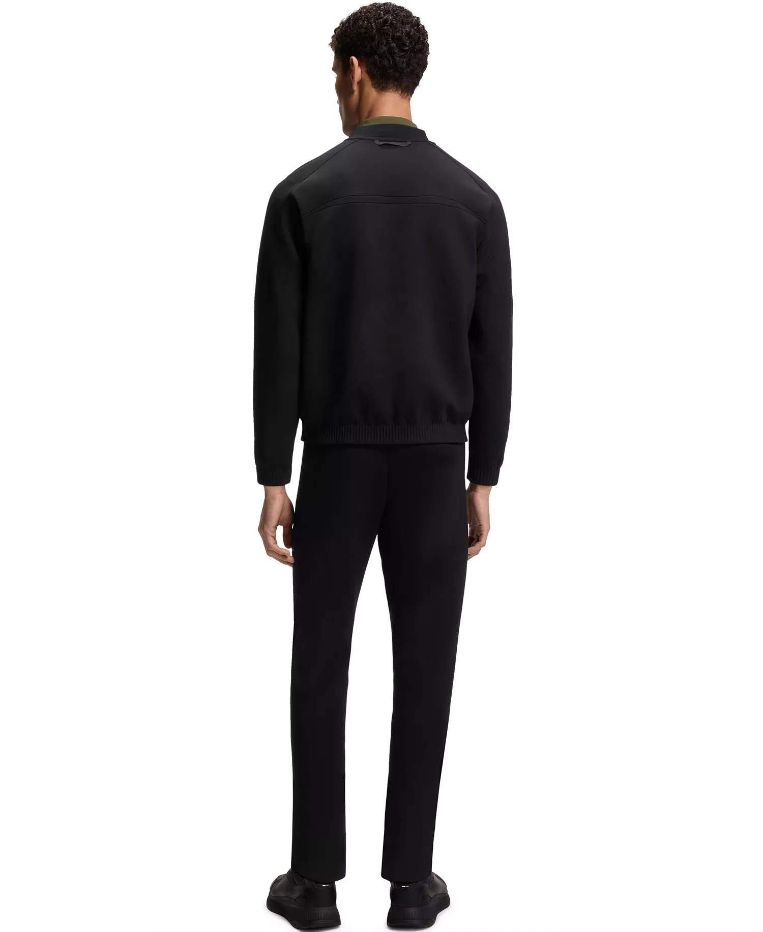 BOSS x Porsche Men's Embossed Artwork Zip-Up Sweatshirt - Black - 2XL