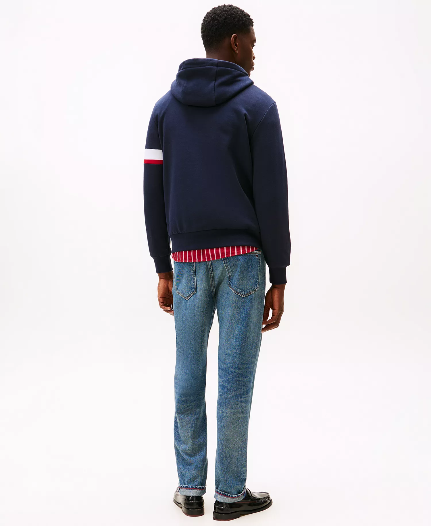 Men's Stripe Sleeve Hoodie - Desert Sky - S