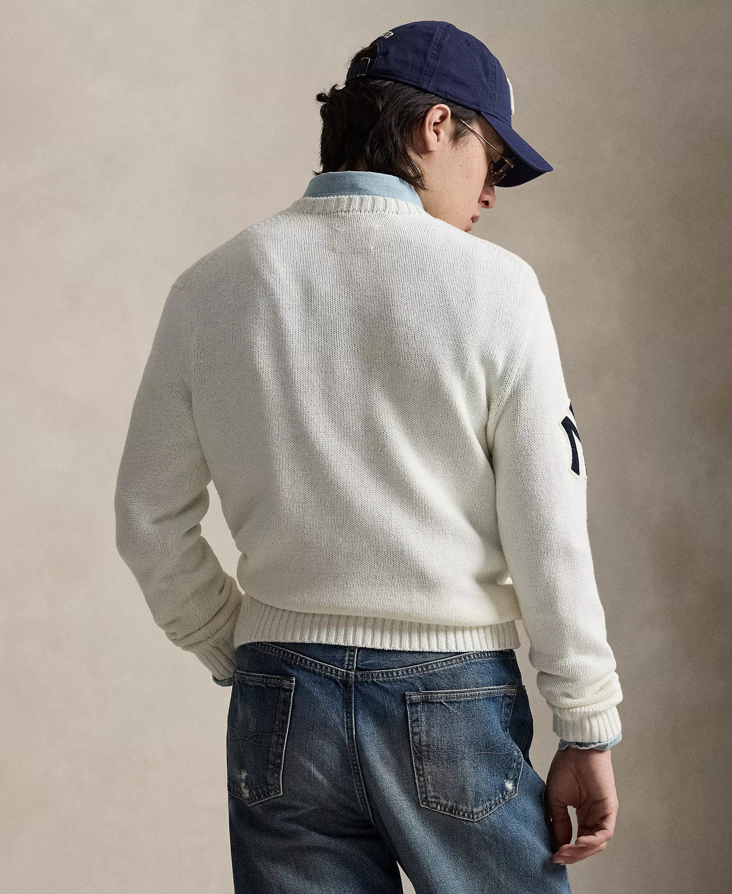 Men's and Women's Crewneck Sweater - Deckwash White Combo - 2XL