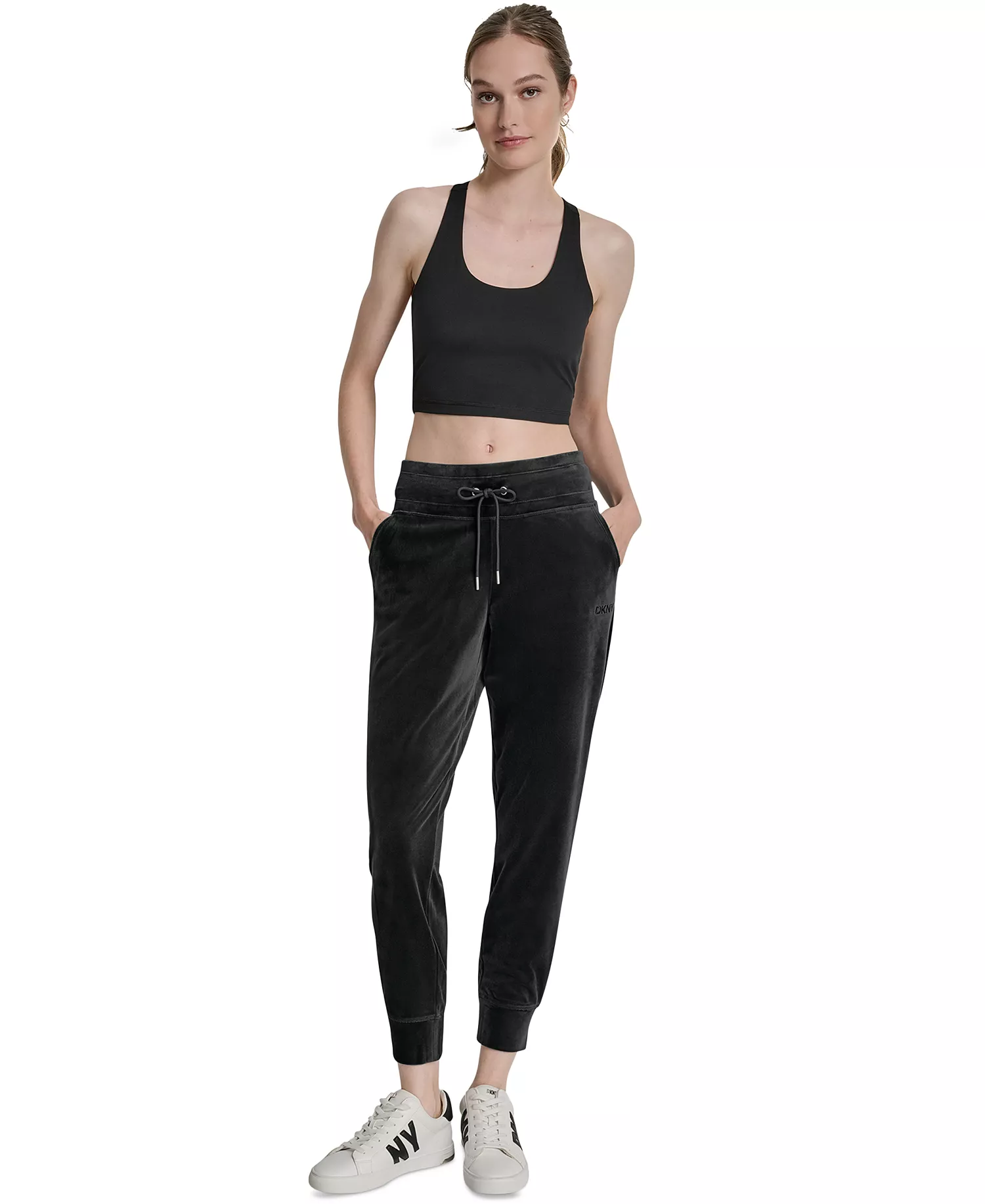 Women's Mid-Rise Jogger Pants - Black - M