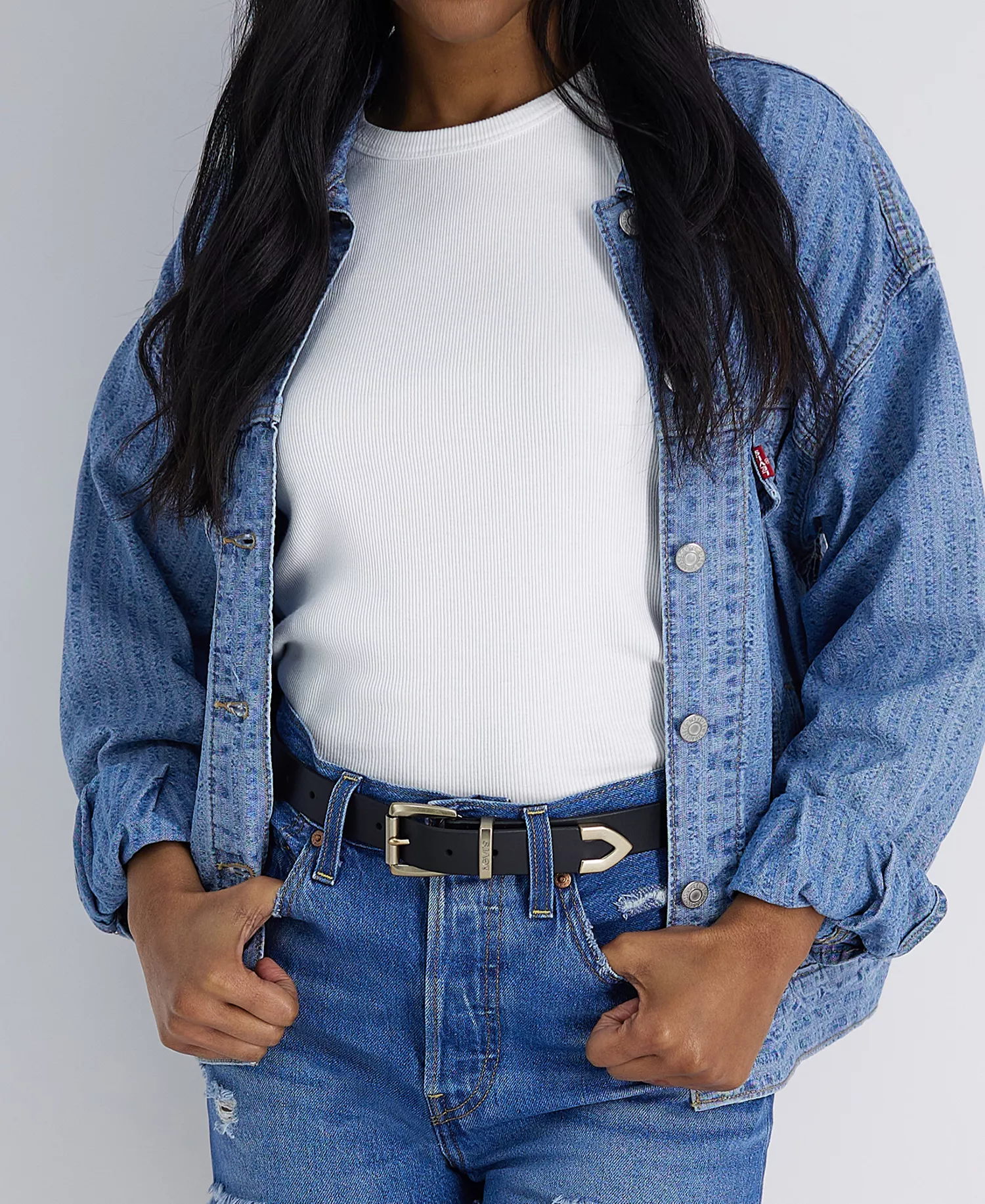 Women's Western Metal Tip End Leather Extended Size Belt - Tan - 2X