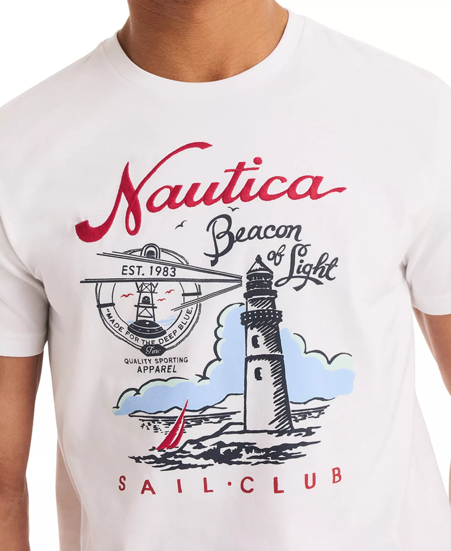 Men's Short Sleeve Beacon of Light Graphic T-Shirt - Bright White - 2XL