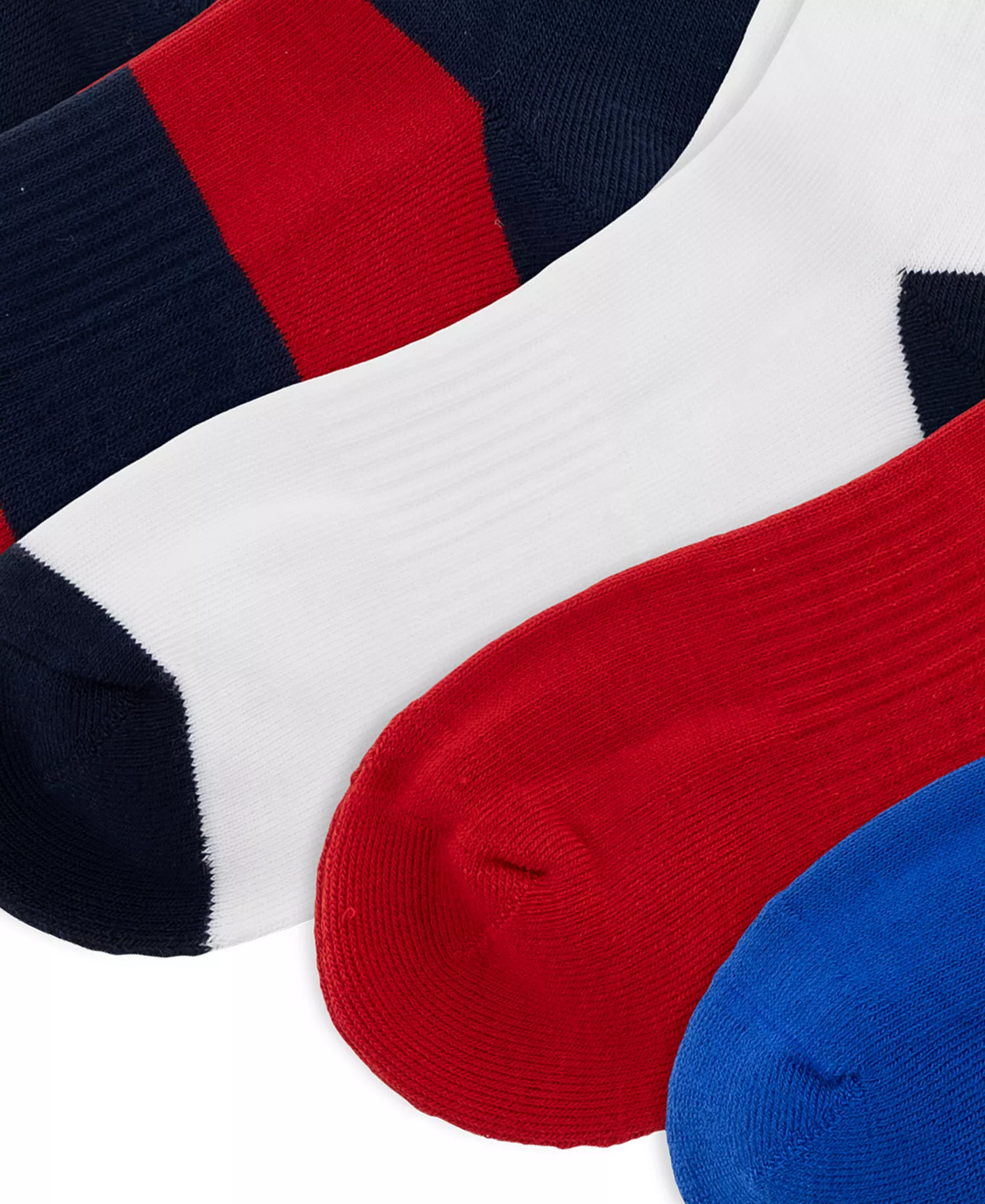 Men's USA Stadium Crew Socks, 6-Pack - Navy/White/Red - 10-13