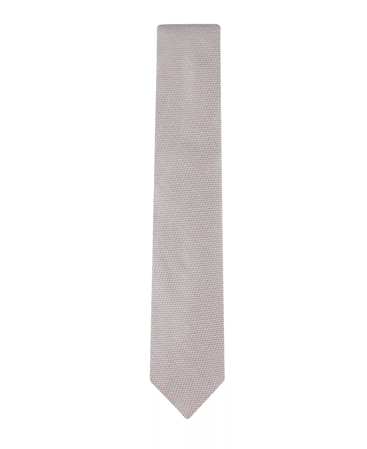 Men's Textured Solid Silk & Linen Tie - Taupe - ONE SIZE