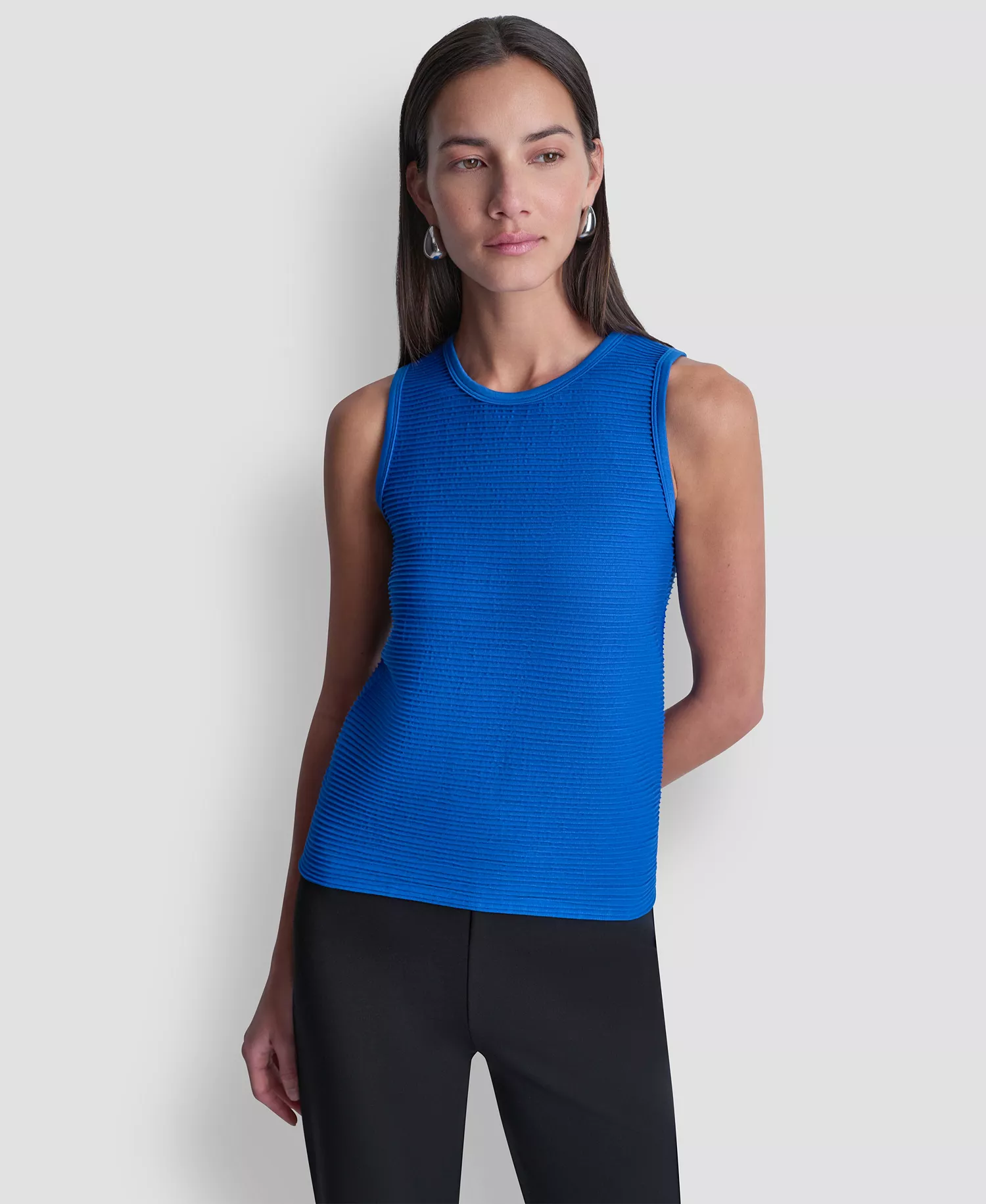 Women's Cutaway Seamless Tank - Black - L