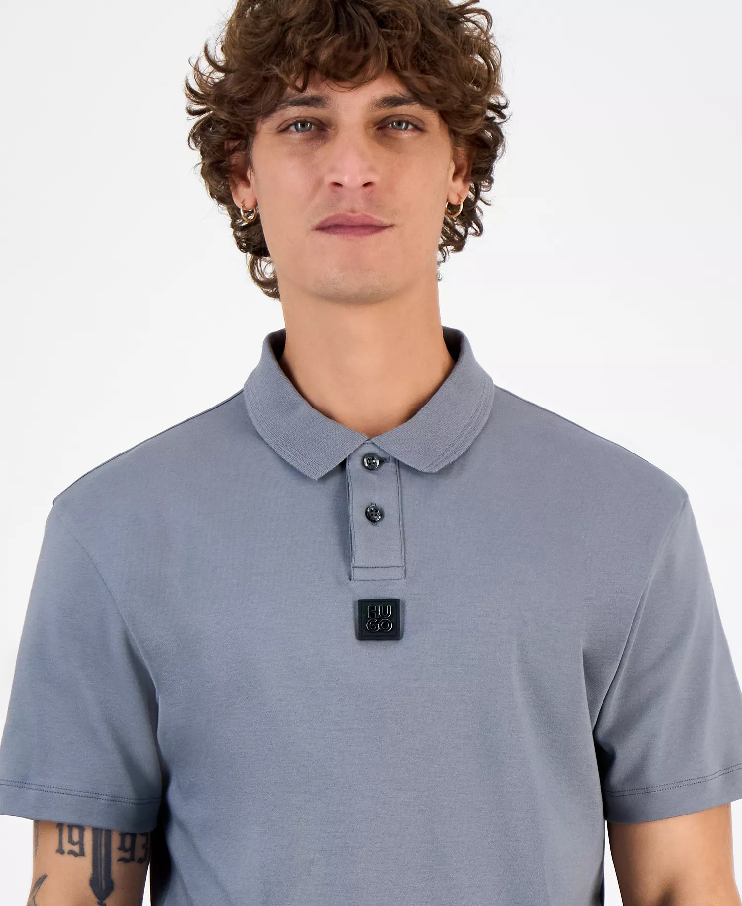 Men's Deabono_D Regular-Fit Polo Shirt - Gray - 2XL