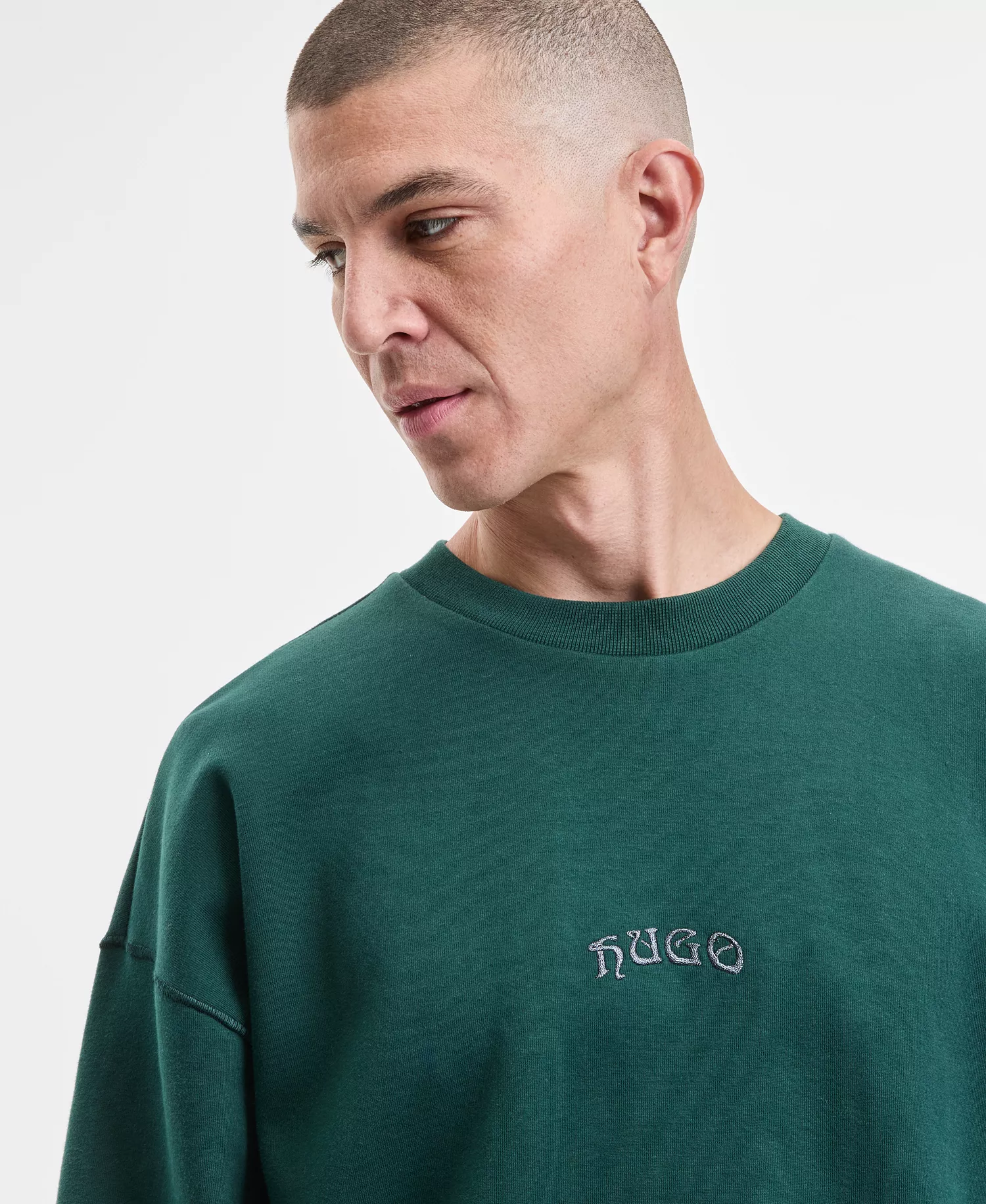 Men's Dadsino Embroidered Sweatshirt - Open Green - 2XL