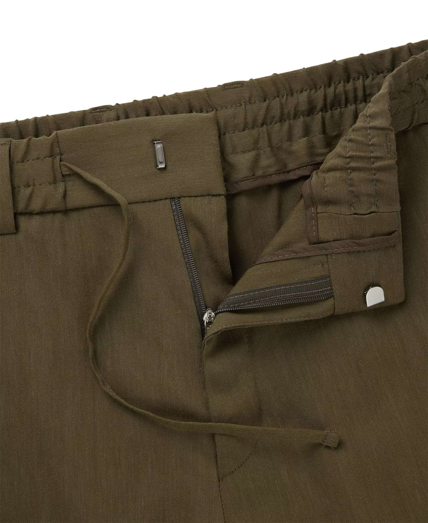 Men's Linen Blend Tapered 8" Shorts - Dark Green - 30R