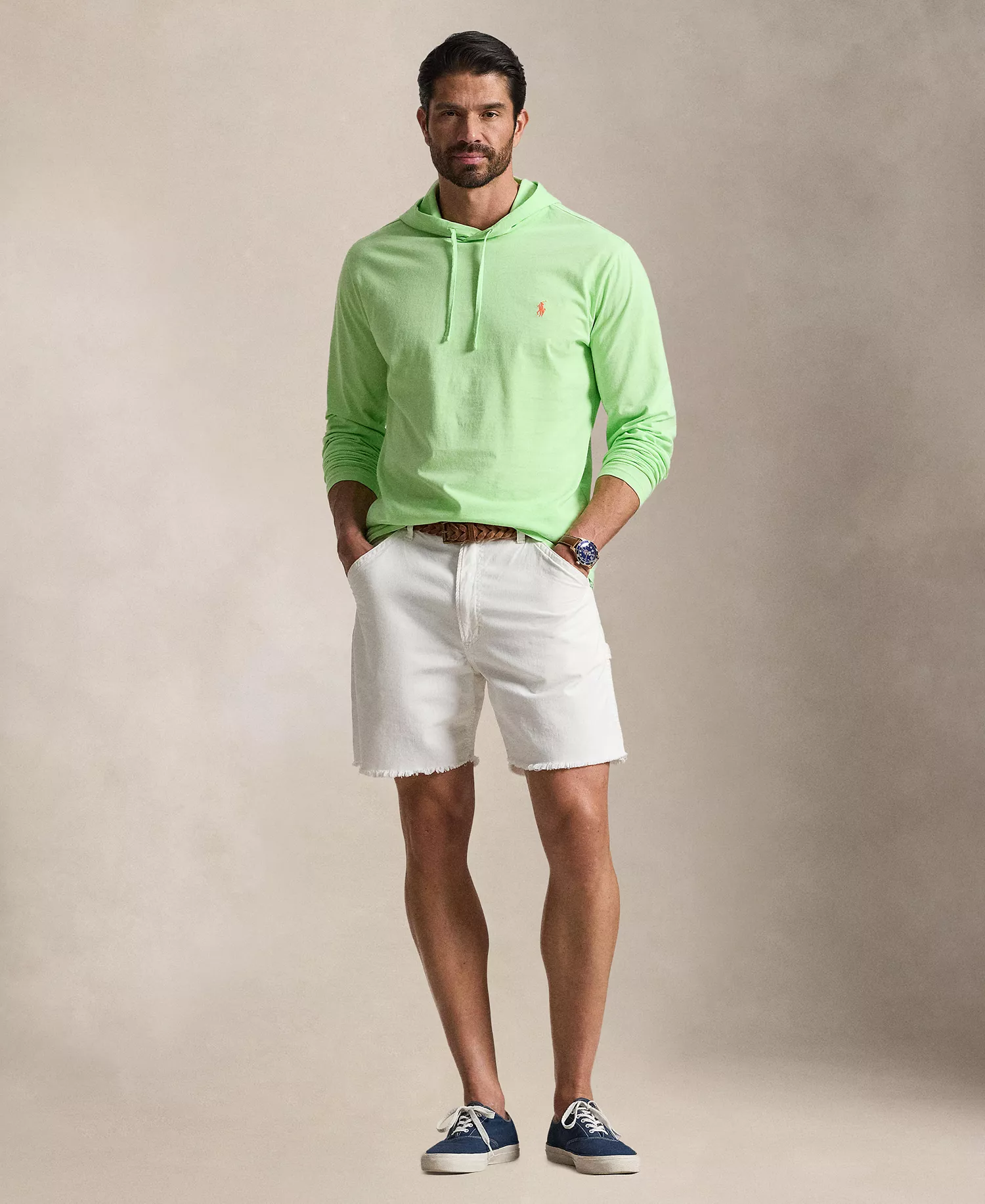 Men's Big & Tall Long-Sleeve Hooded T-Shirt - Cruise Lime - 2LT