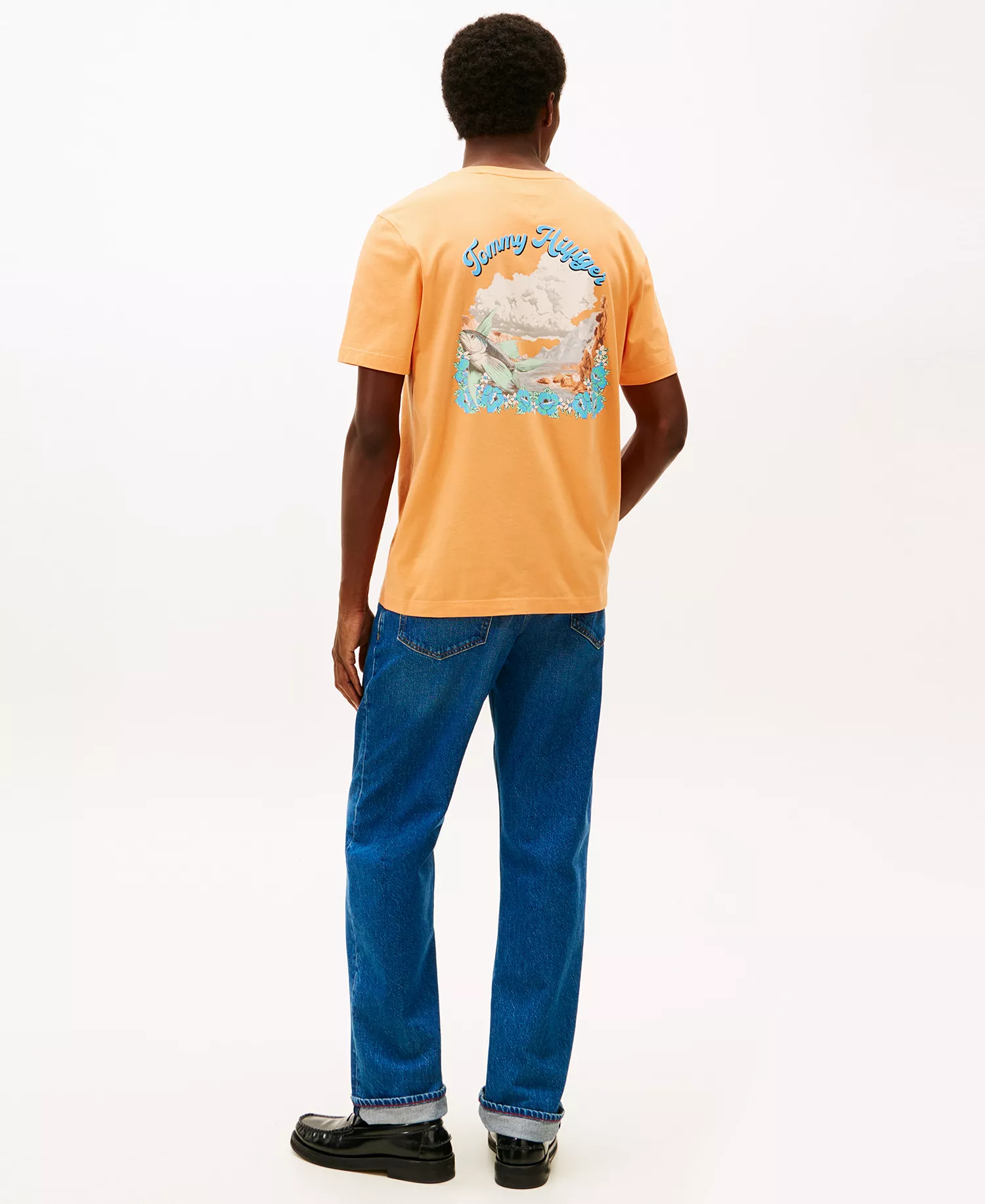 Men's Crewneck Short Sleeve T-Shirt - Fruity Orange - L