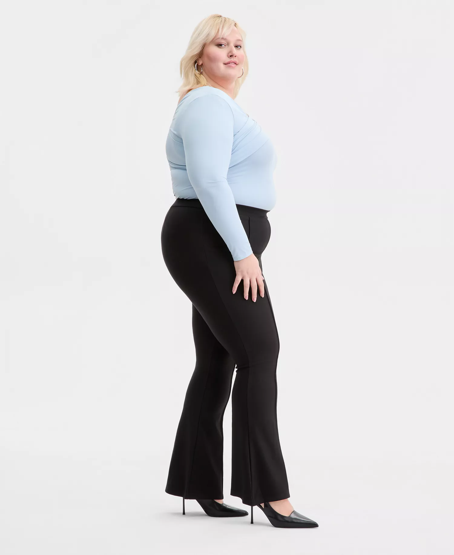 Trendy Plus Size Flare Pants, Macy's Exclusive - Black - 0X