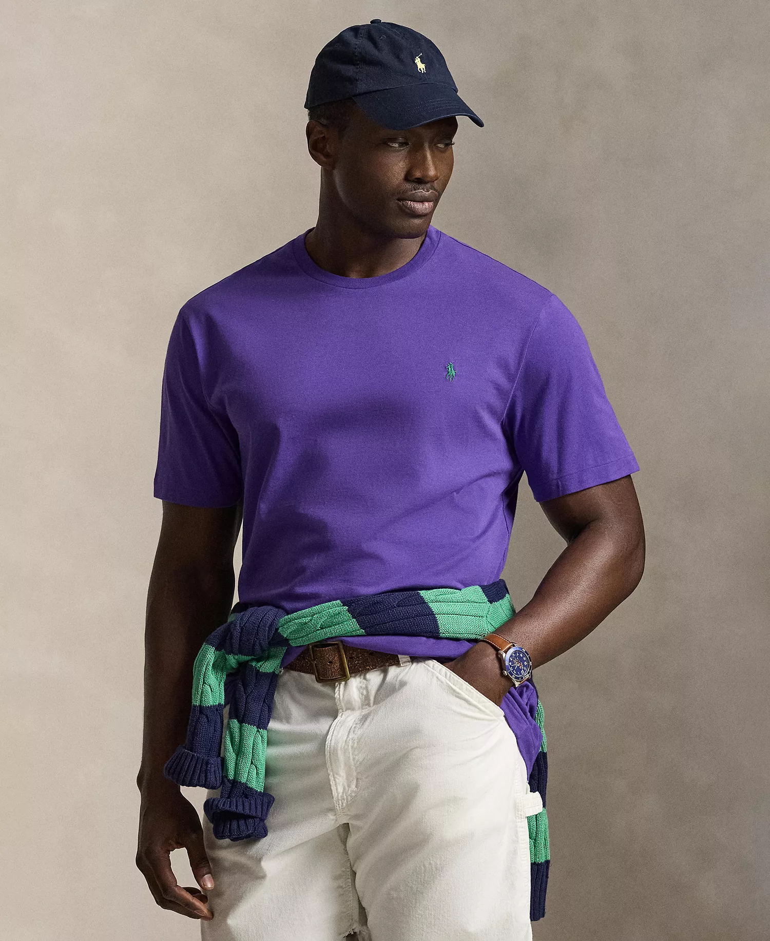 Men's Big & Tall Crewneck T-Shirt - Cabana Purple - 2LT