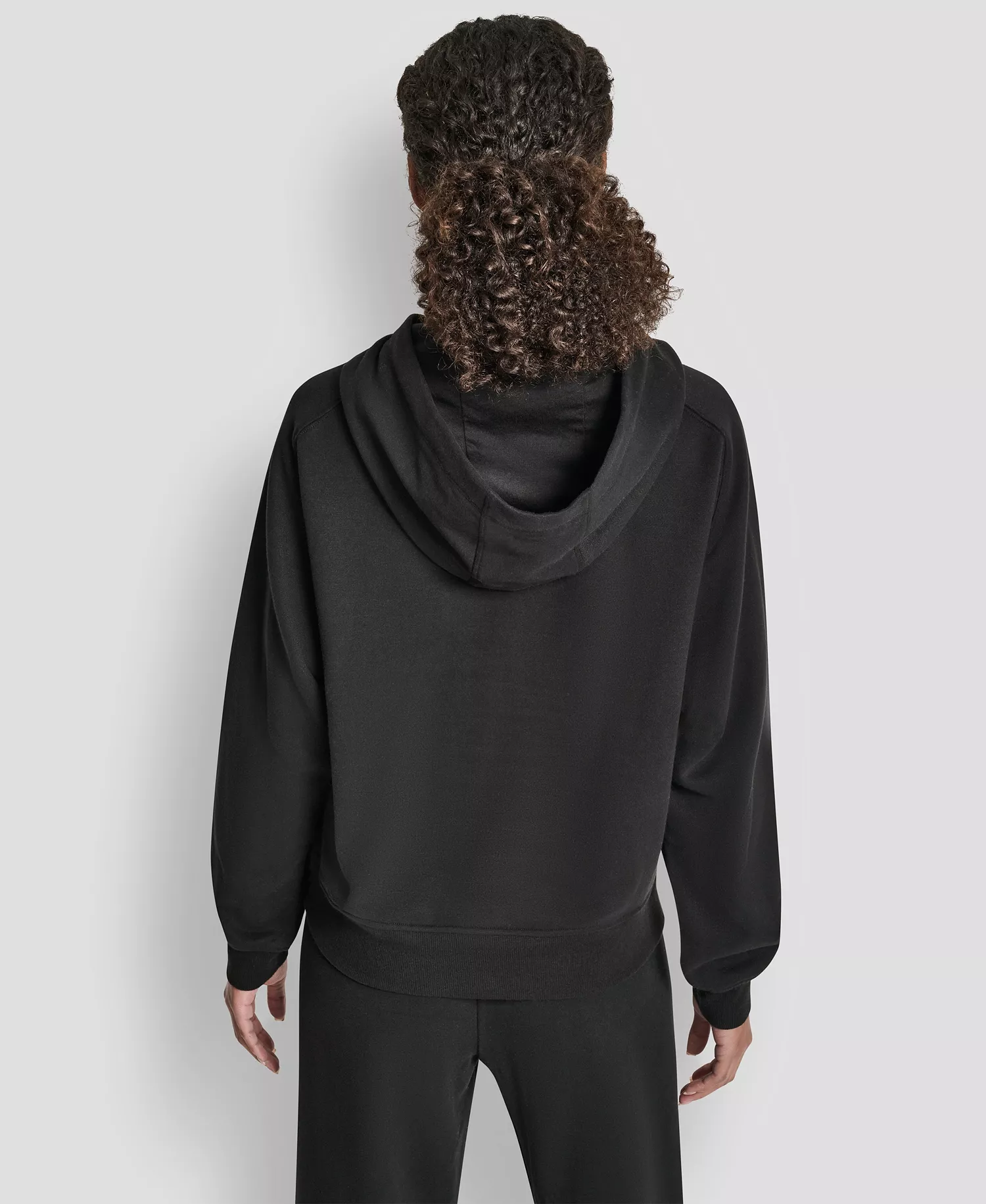 Women's Flock Logo Kanga Pocket Pull-On Hoodie - Black - L