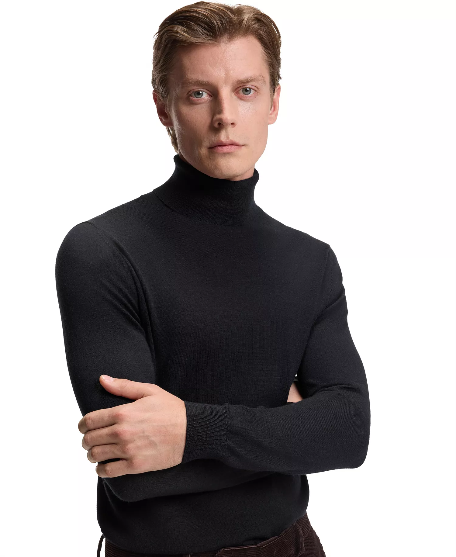 Men's BECKHAM x BOSS Cashmere Rollneck Sweater - Dark Blue - L