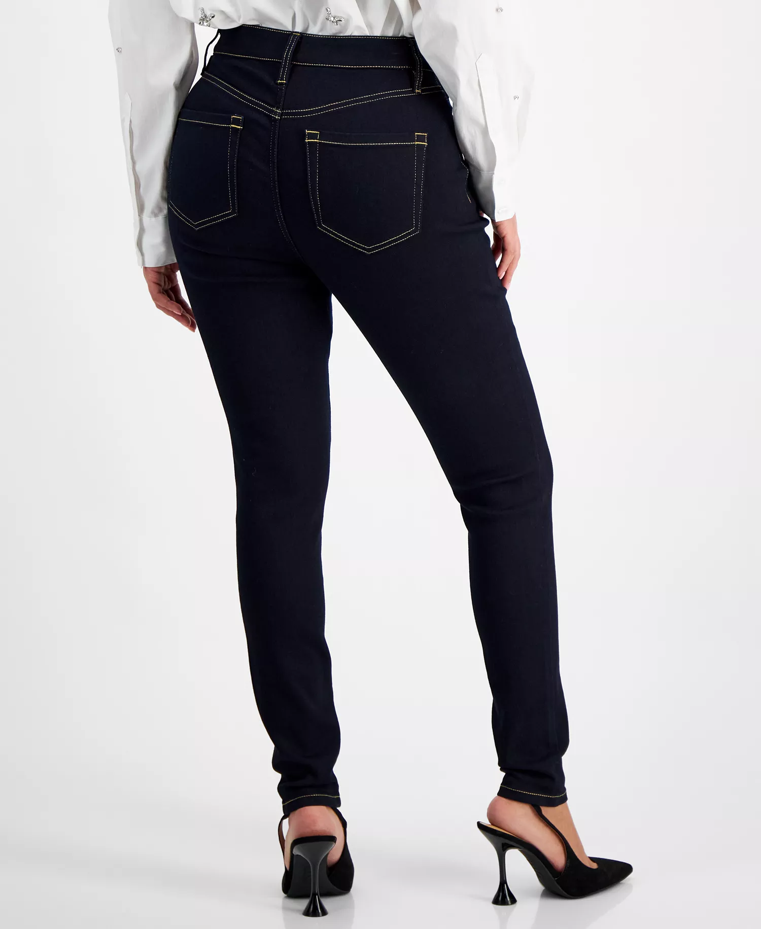 Petite Skinny-Leg Denim Jeans, Created for Macy's - Dark Indigo - 0P