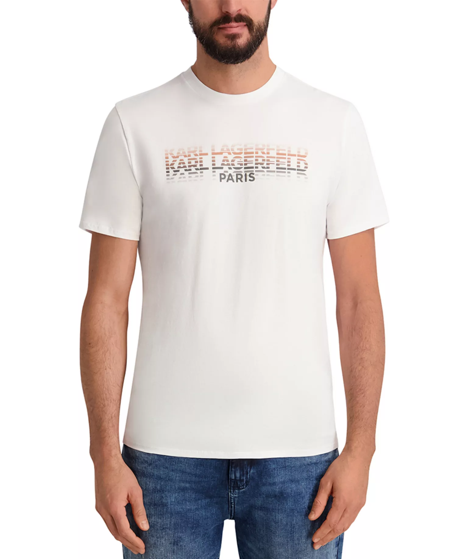 Men's Logo Detail T-Shirt - White - 2XL