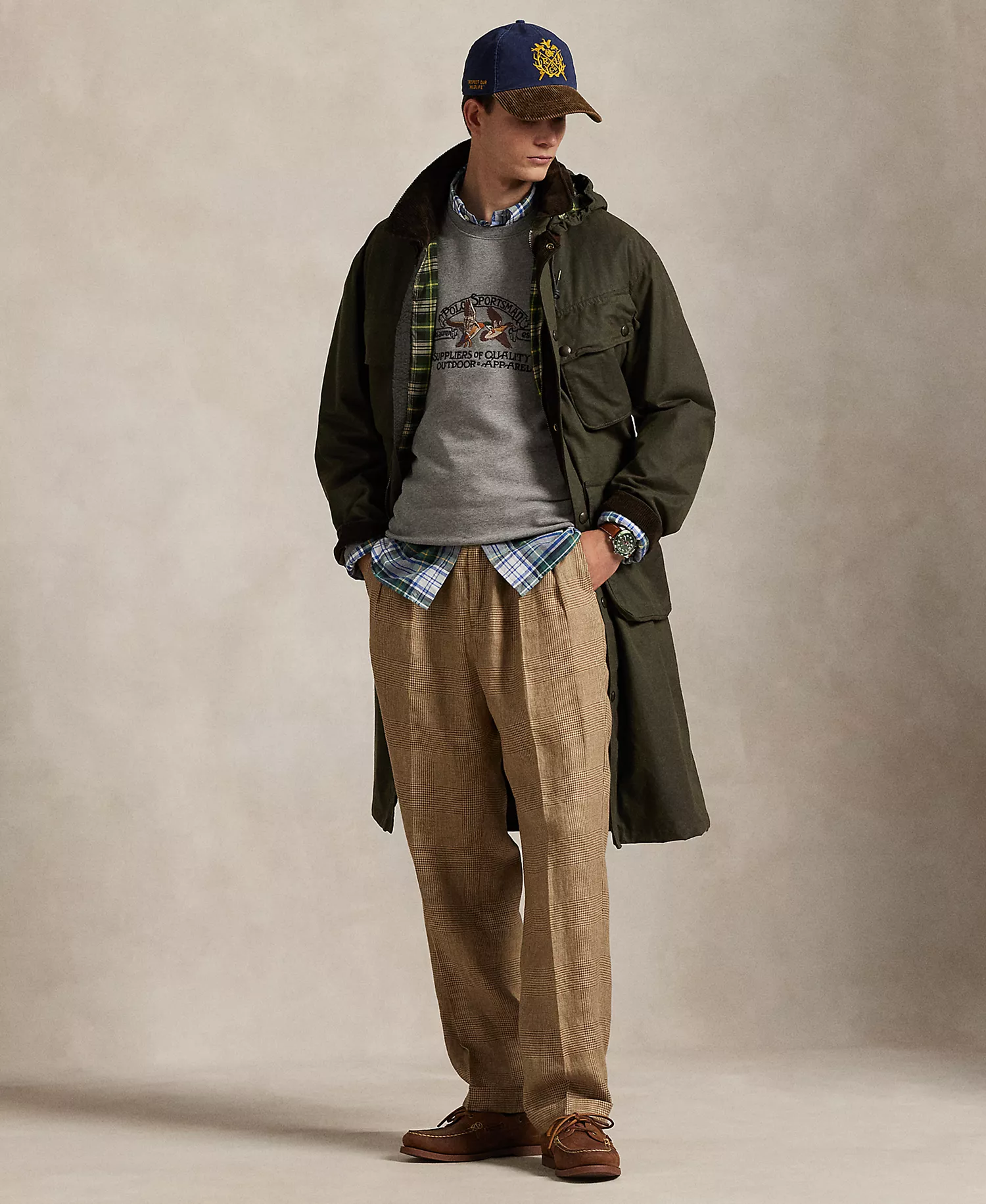 Men's Polo Sportsman Fleece Sweatshirt - Dark Vintage Heather - XS