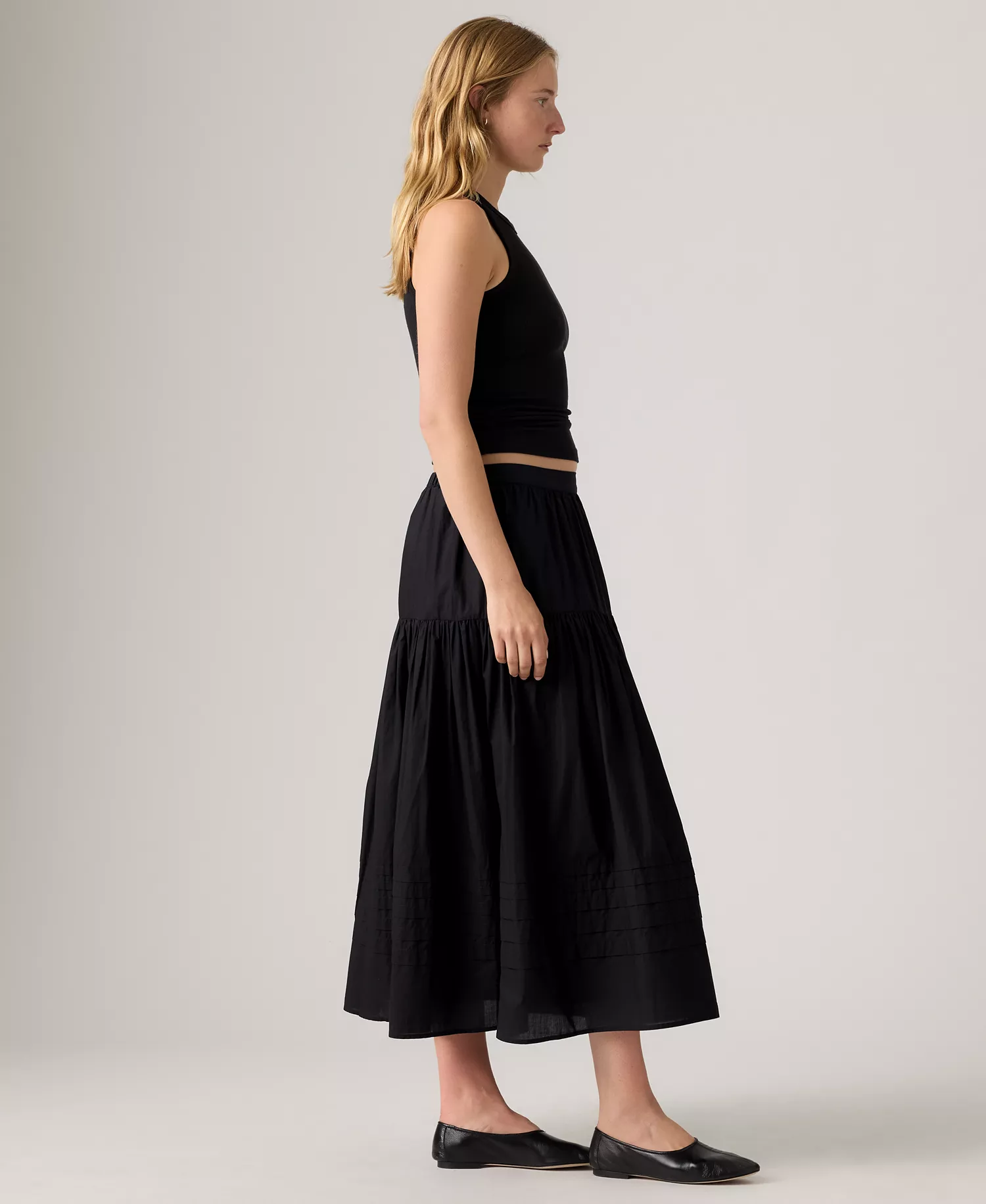 Women's Becca Tiered A-Line Skirt - Caviar - L