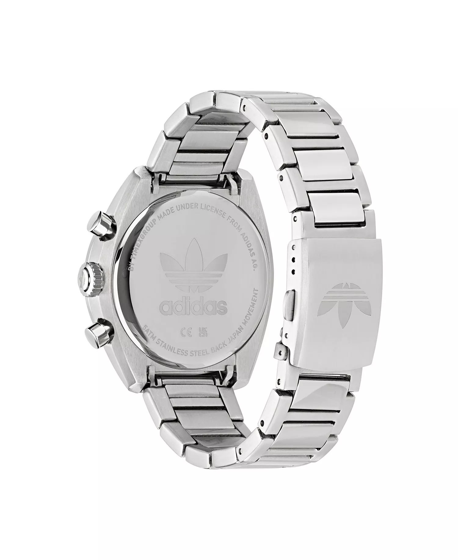 Unisex Three Hand Edition One Chrono Silver-Tone Stainless Steel Bracelet Watch 40mm