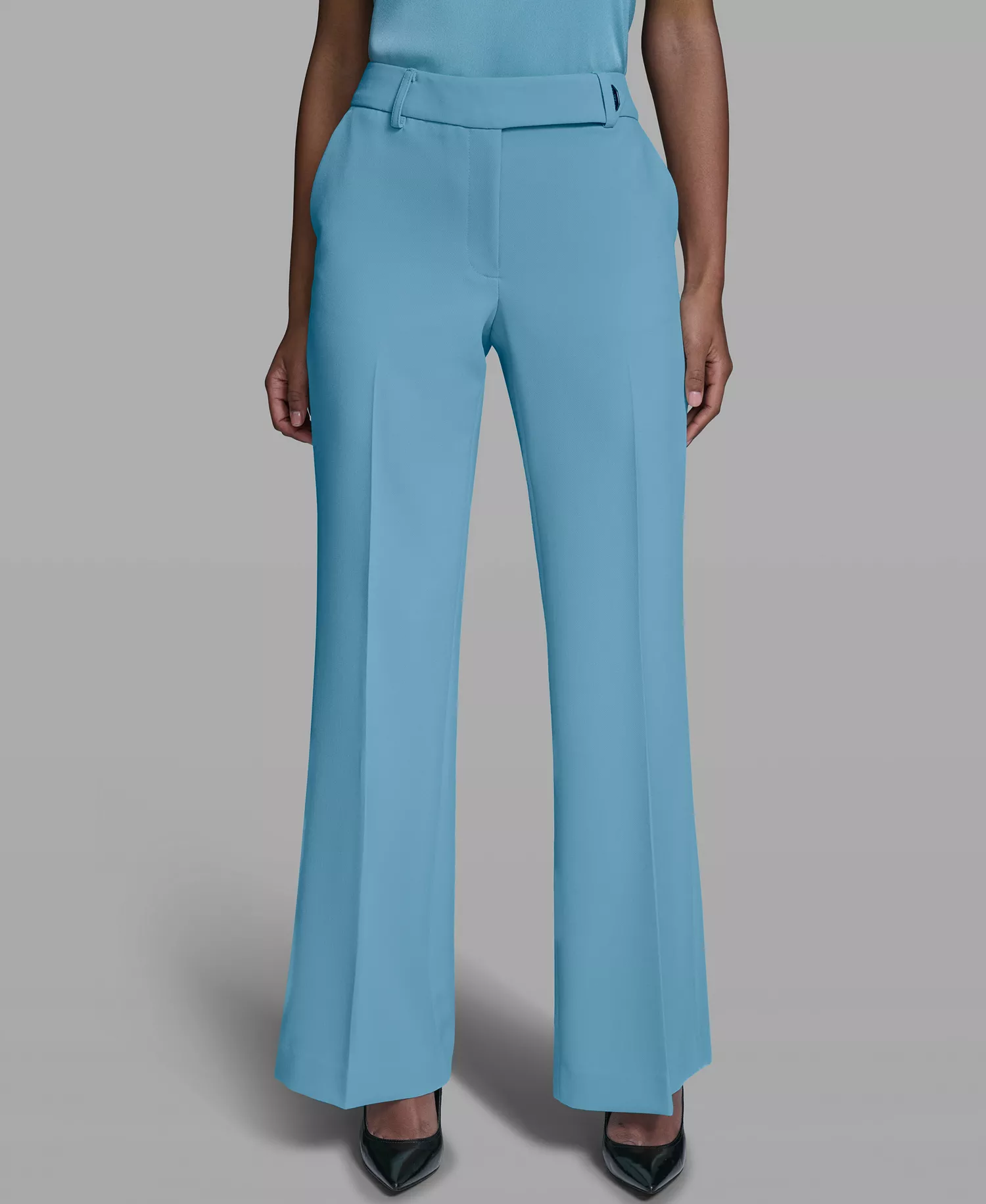 Women's Mid-Rise Wide-Leg Pants - Aqua Mist - 0