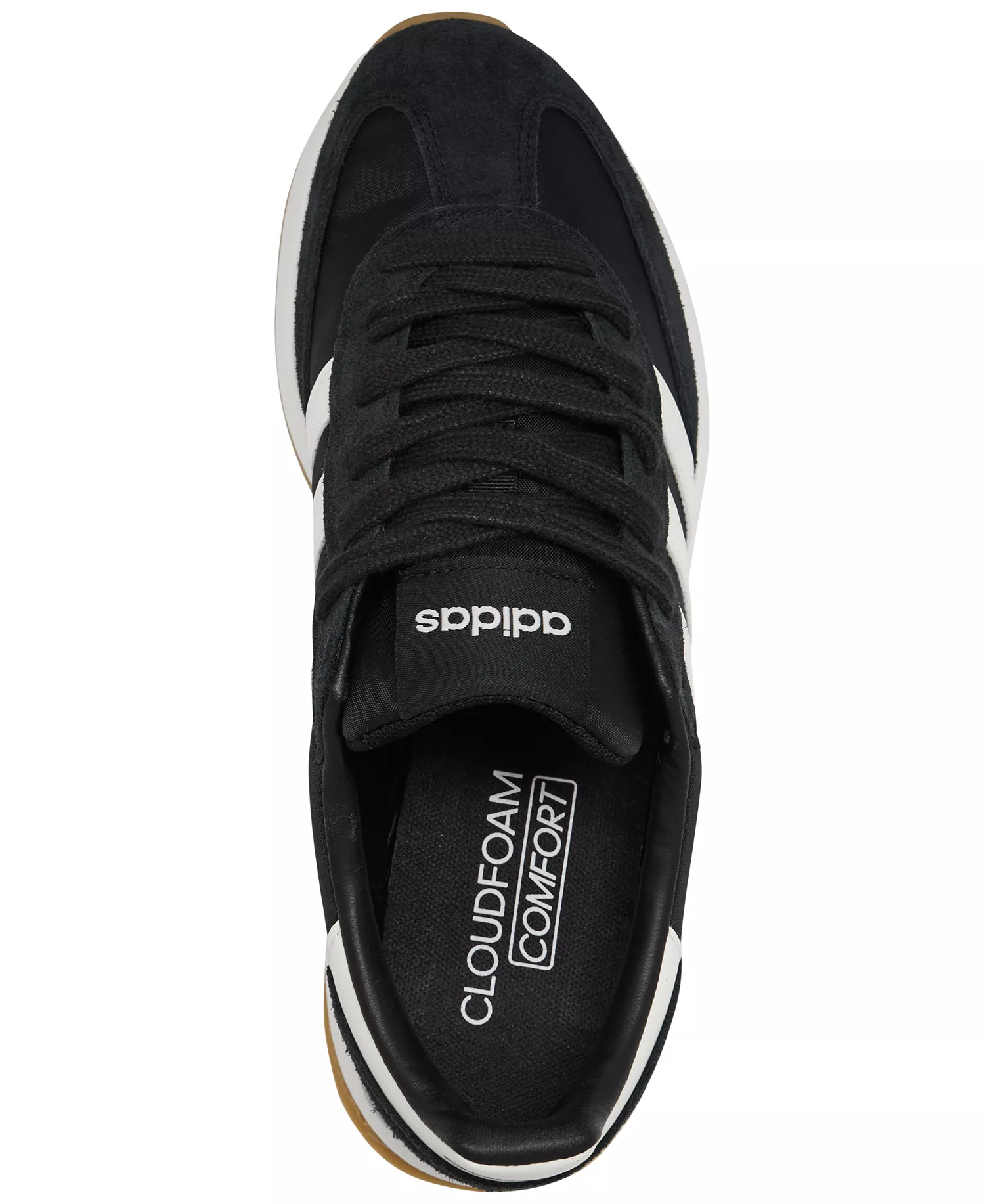 Women's Run 72 Casual Sneakers from Finish Line - Black/White - 10