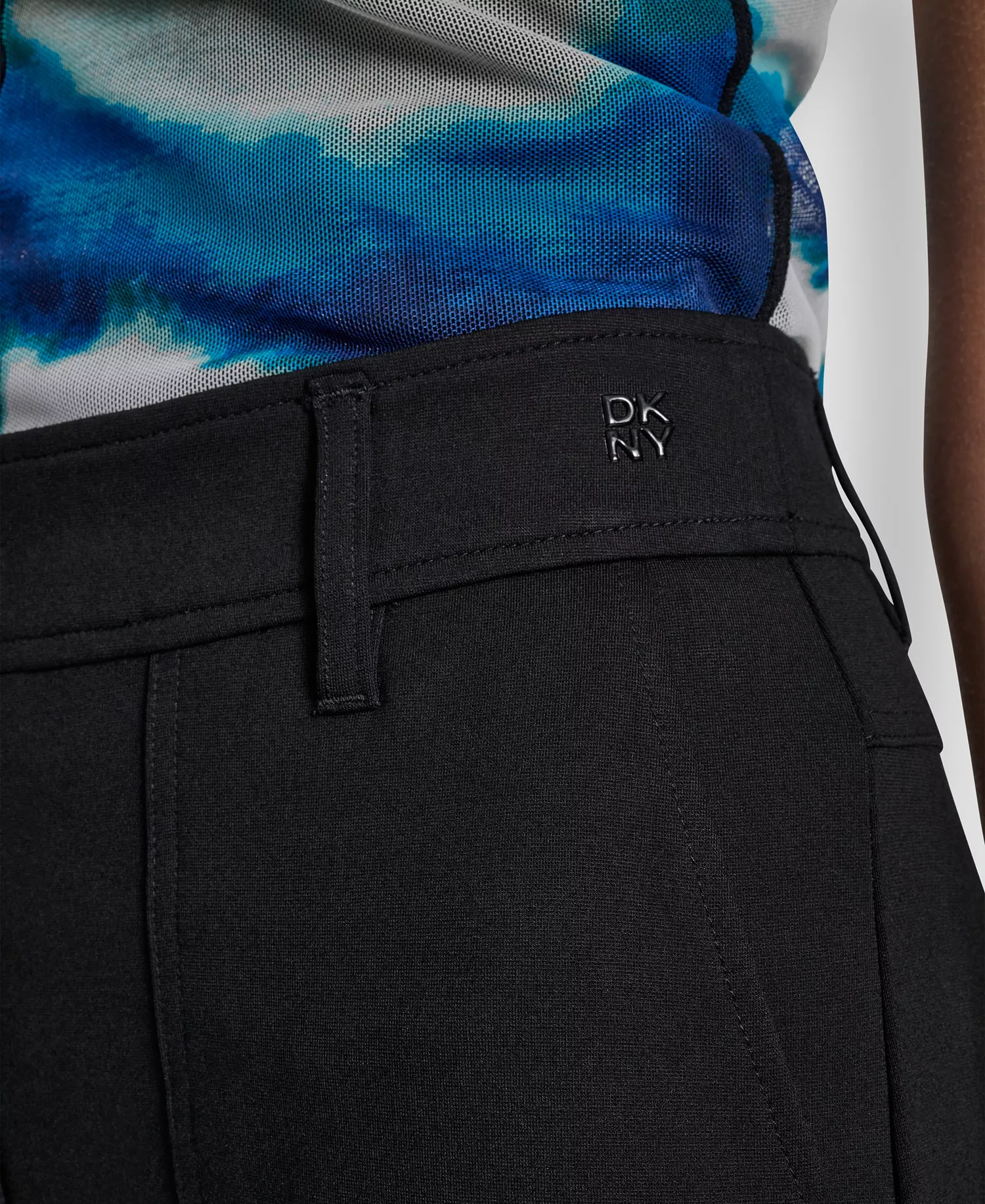 Women's Wide-Leg Cropped Ponte Pants - Black - L