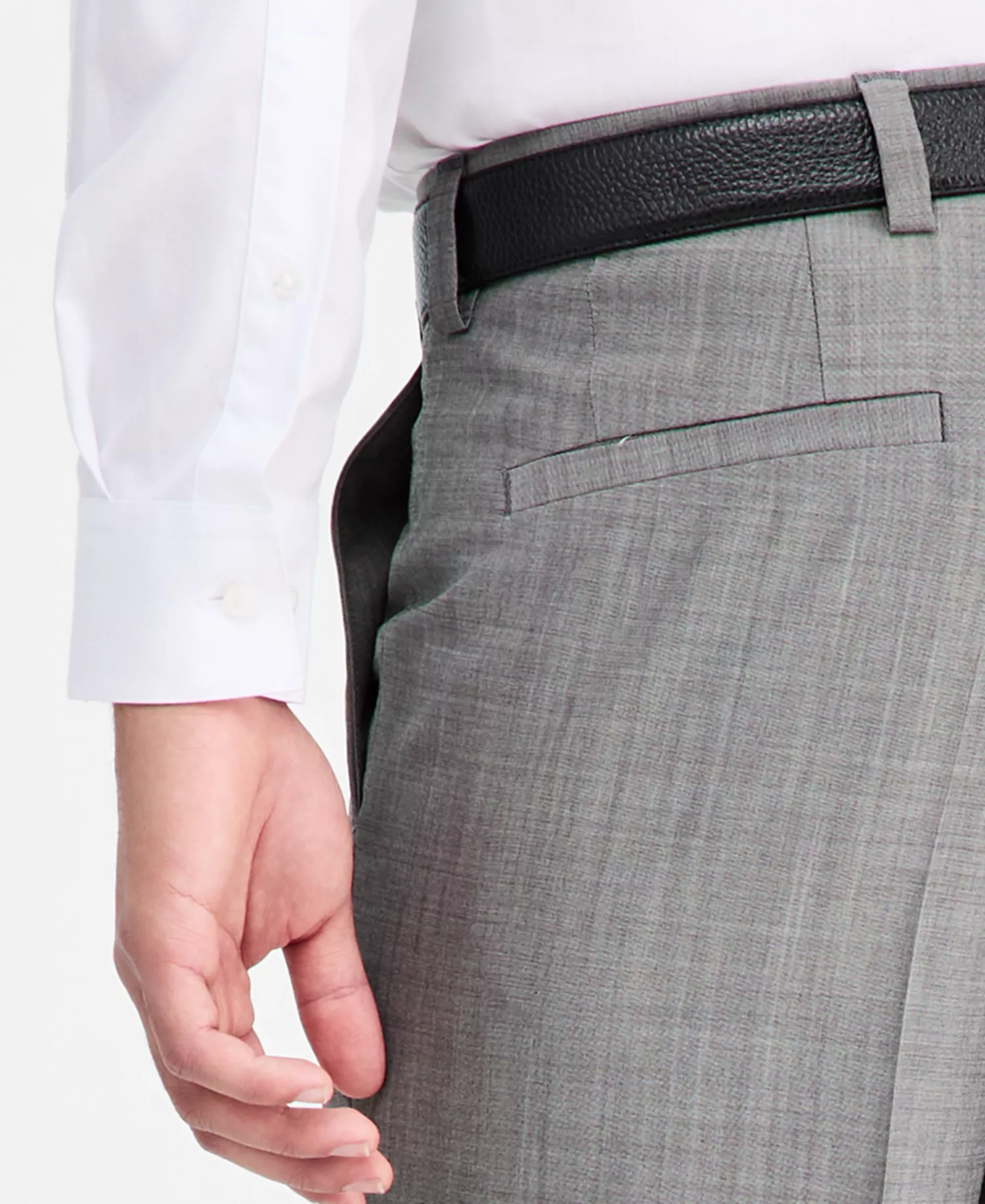 Men's Modern-Fit Suit Separate Trousers - Dark Grey - 30x30