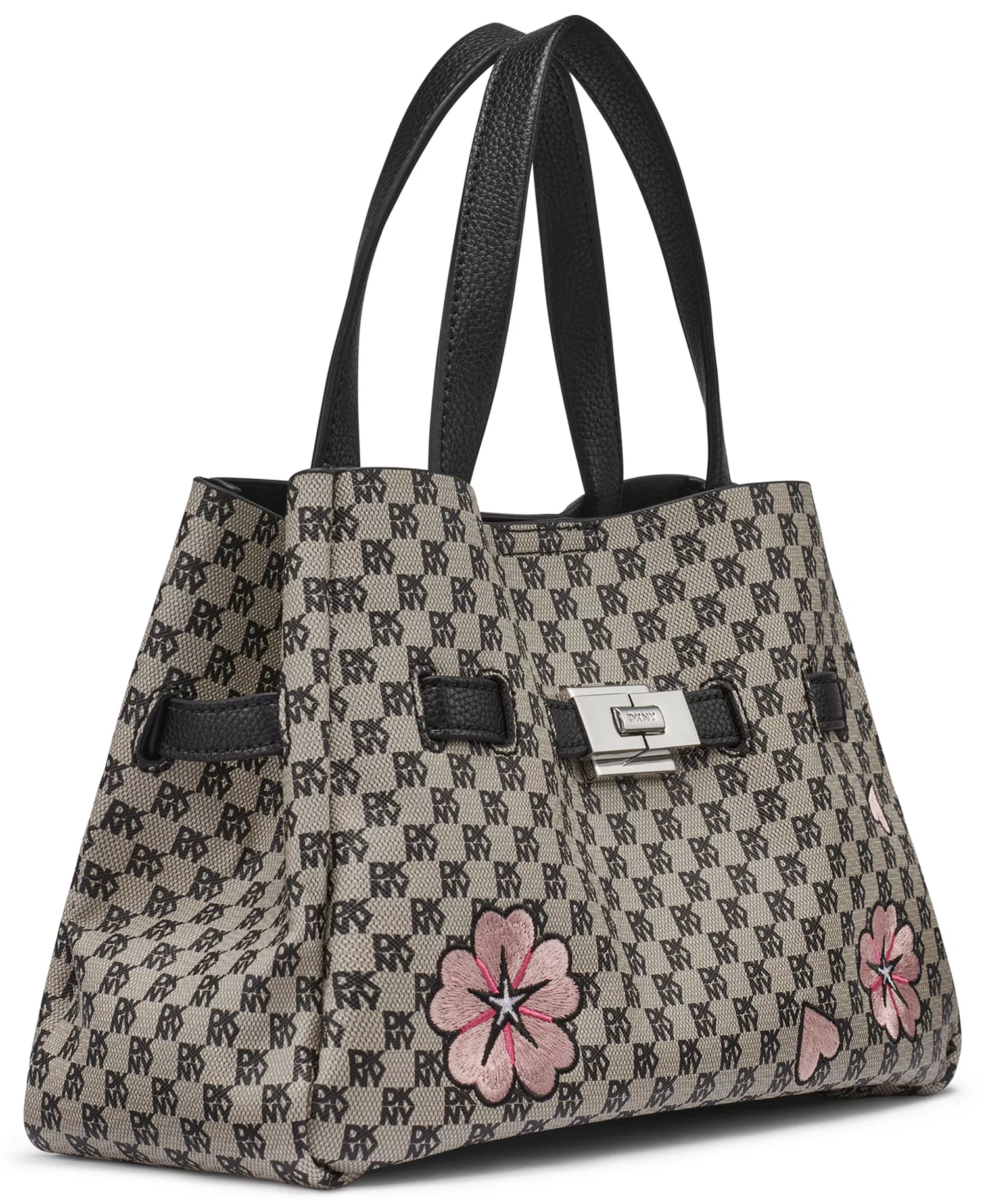 Bryar Small Crossbody Satchel Bag - Black Logo/Black - No Size