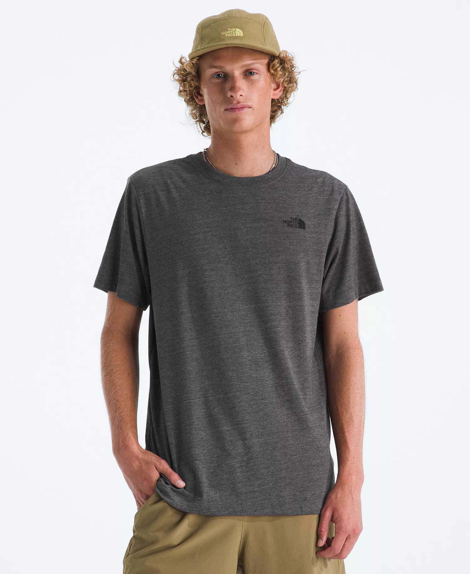 Men's Tri-Blend Short-Sleeve T-Shirt - Black White Heather - 2XL