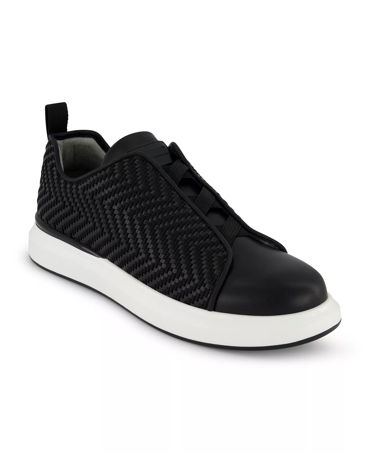 Men's Front Crossed Slip On Sneakers - Black - 7.5