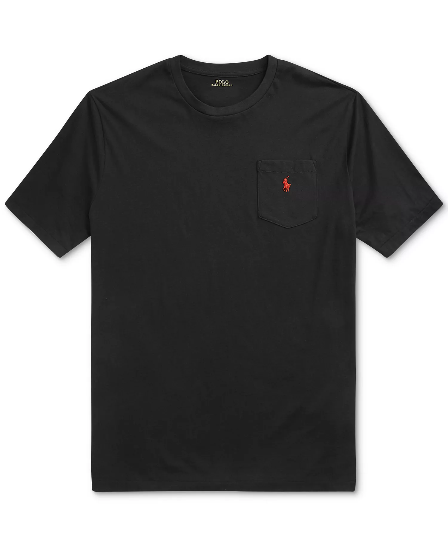 Men's Big & Tall Crew-Neck Pocket T-Shirt - Black - 2LT