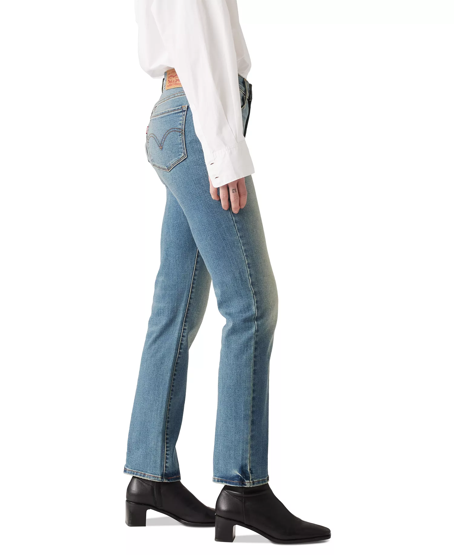 Women's Classic Mid Rise Straight-Leg Jeans - Cave Wall - 10