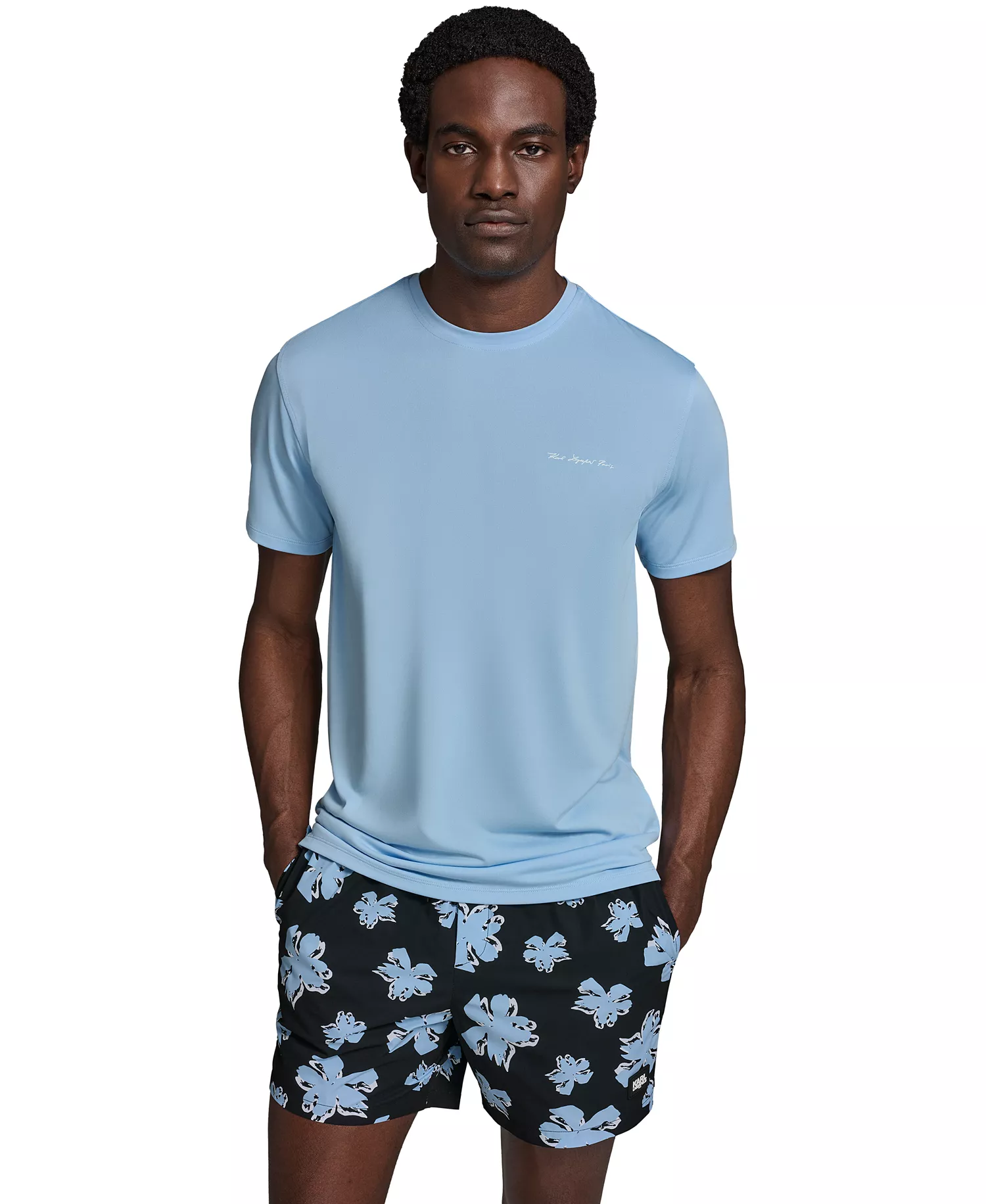 Men's Short-Sleeve Rashguard - Placid Blue - 2XL