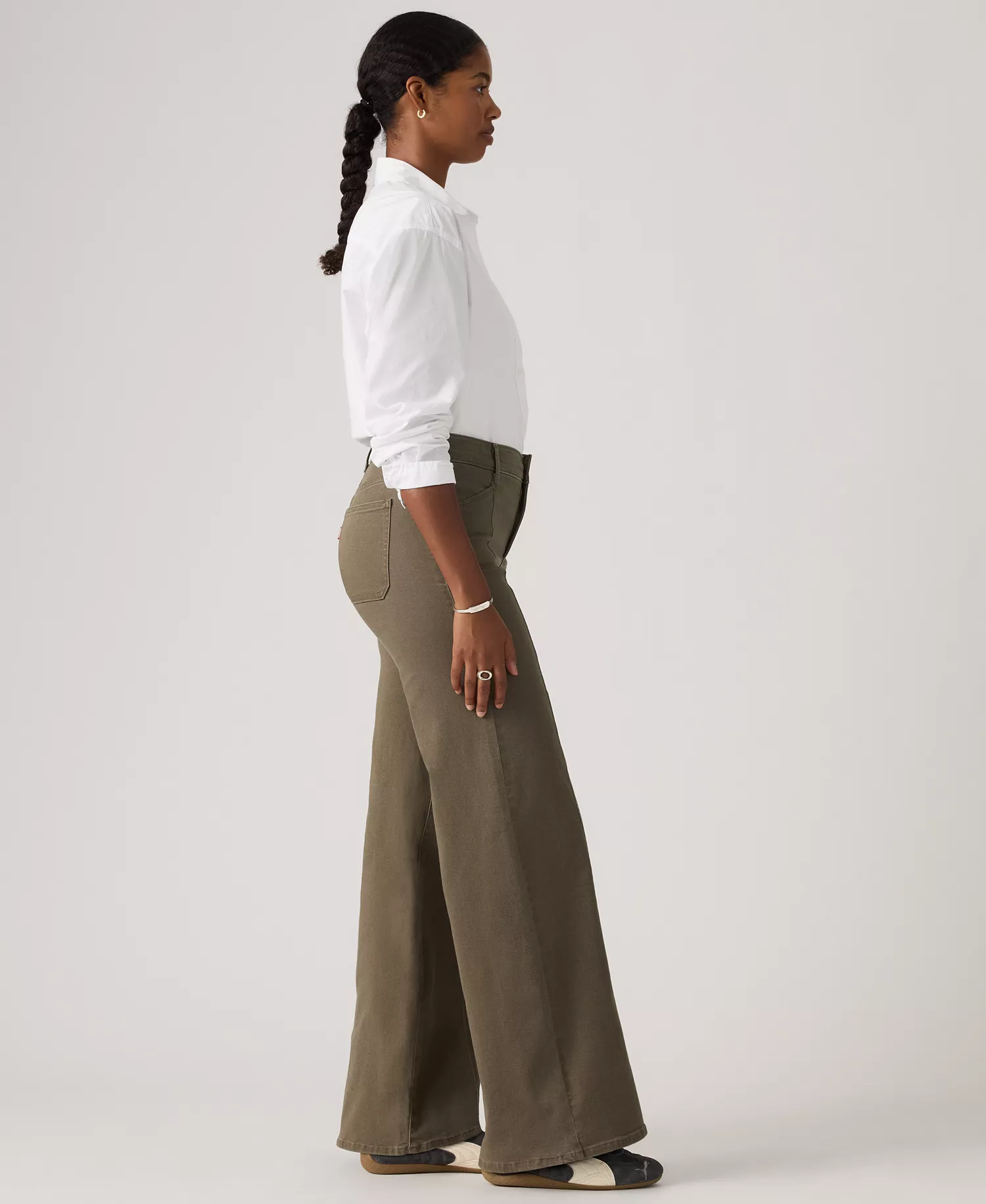 Women's 318 Seamed Wide-Leg Jeans - Canteen - 24