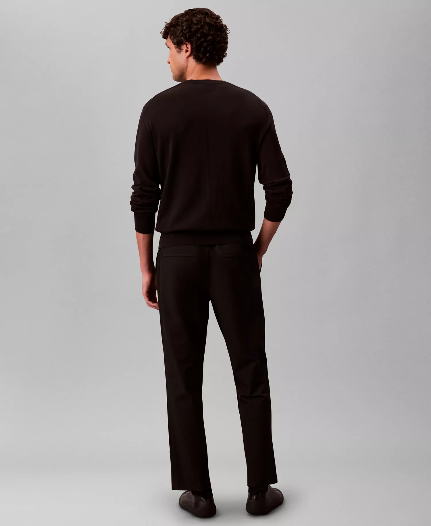 Men's Regular Fit Elastic Jogger Pants - Black - 30