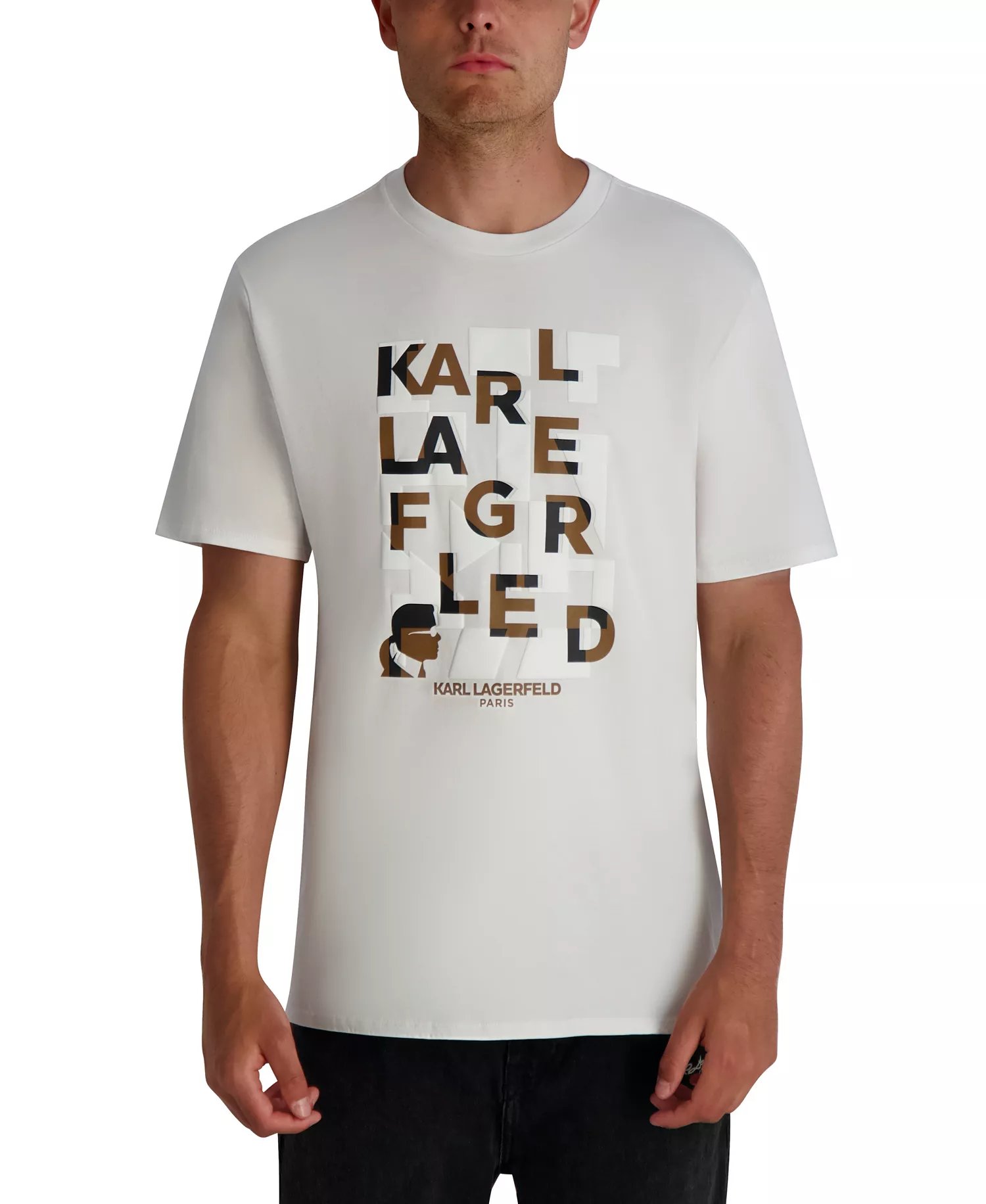 Men's Stacked Print T-Shirt - Optic White - 2XL