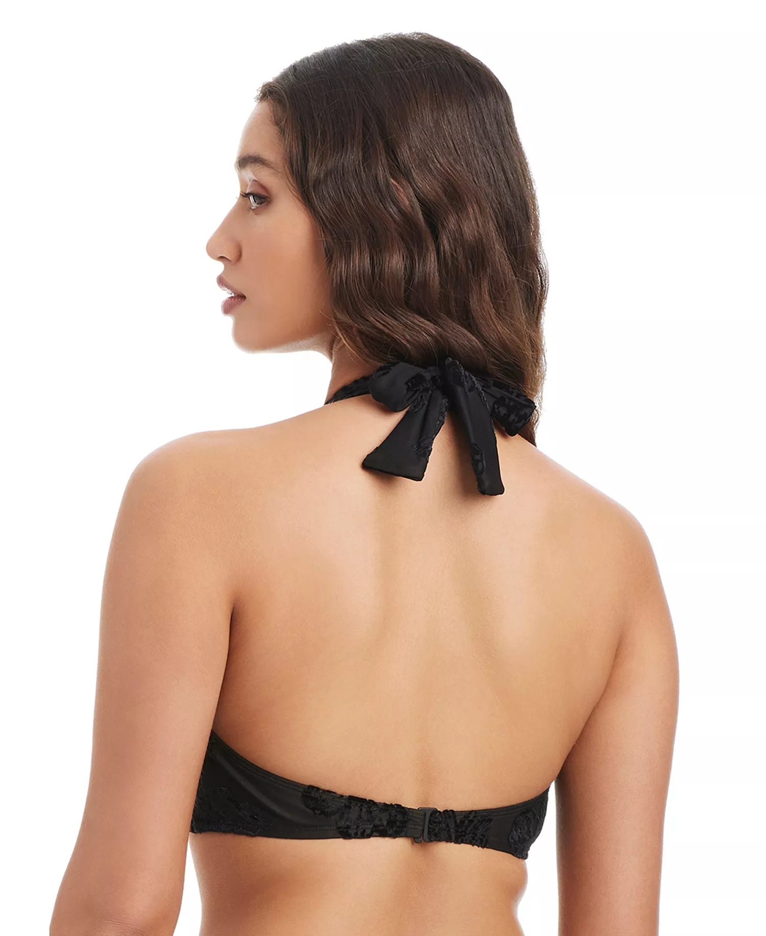 Women's Place In The Sun Banded Halter Bra, Macy's Exclusive - Black - L