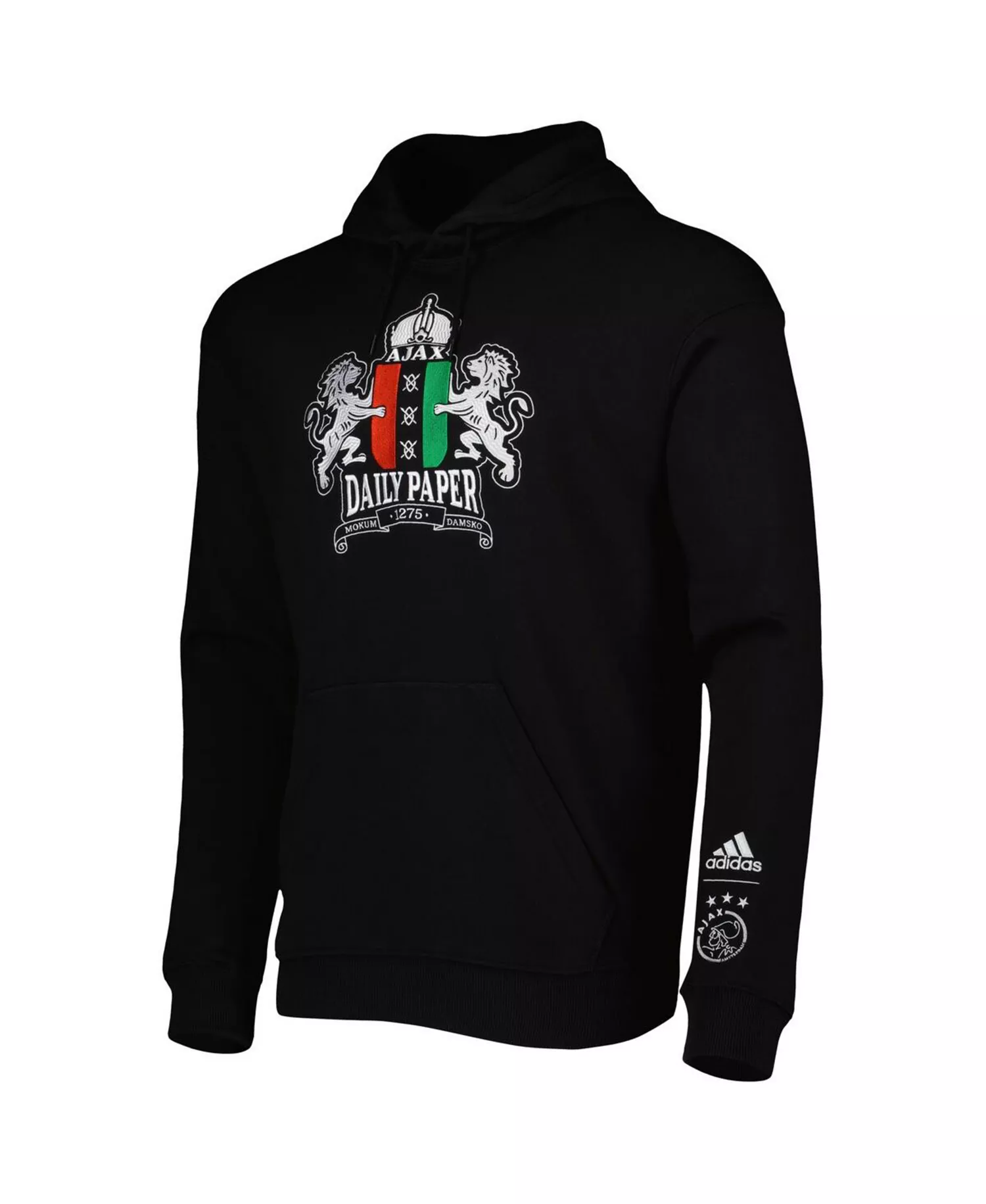 Men's Black Ajax Daily Paper Pullover Hoodie - Black - 2XL