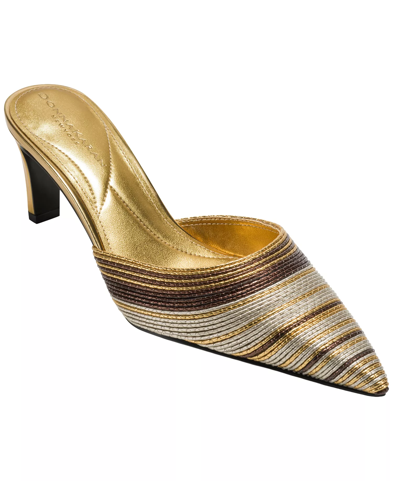 Women's Praxilla Pointed Toe Mule Pumps - Dark Copper/White Gold - 11M