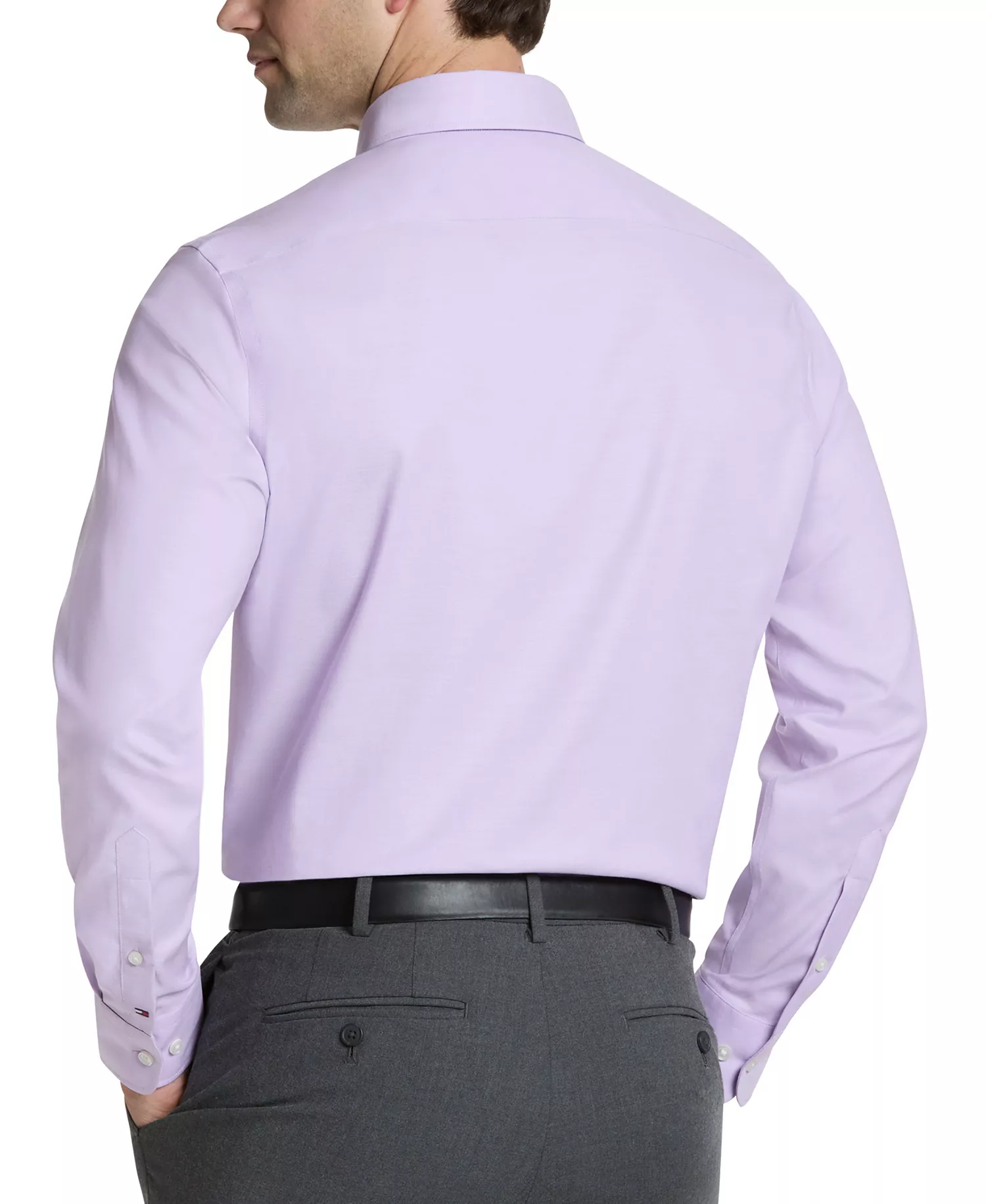 Men's TH Flex Regular Fit Stretch Pinpoint Dress Shirt - Purple - 16.5 32/33